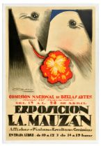 Advertising Poster Exposicion Lucien Achille Mauzan Art Exhibition