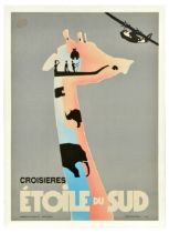 Travel Poster South Star Cruises Etoile Du Sud Giraffe Safari