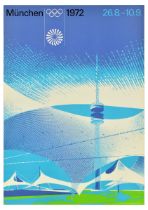 Sport Poster Munchen 1972 Munich Olympic Games Olympiad