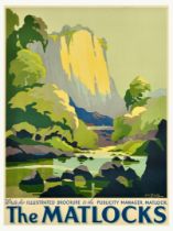 Travel Poster Art Deco Matlocks Peak District Derbyshire