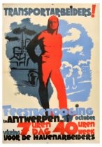 Propaganda Poster Transport Workers Festive Demonstration Antwerp