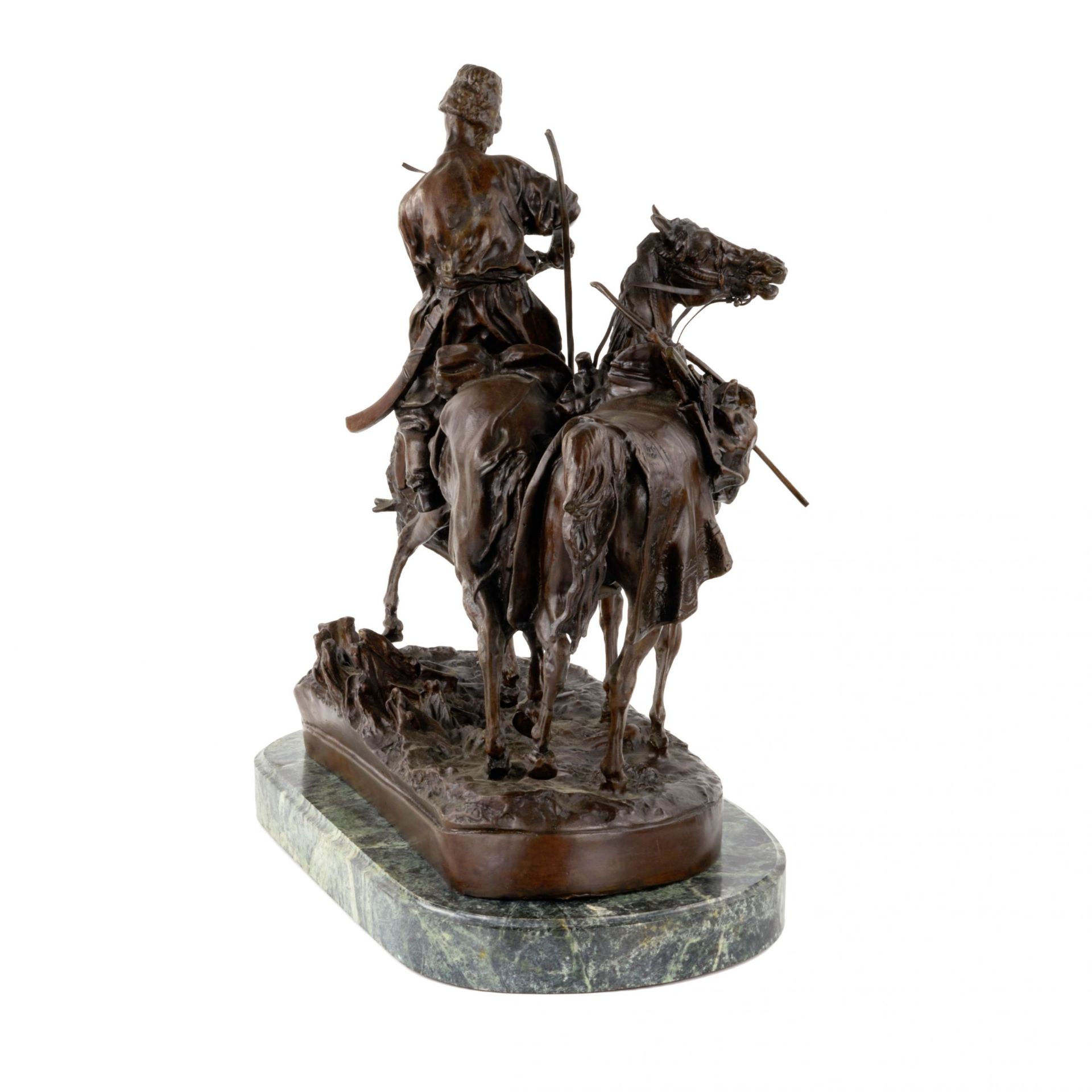 Bronze sculpture Zaporozhye Cossack after the battle. Model E.Lansare. - Image 5 of 8