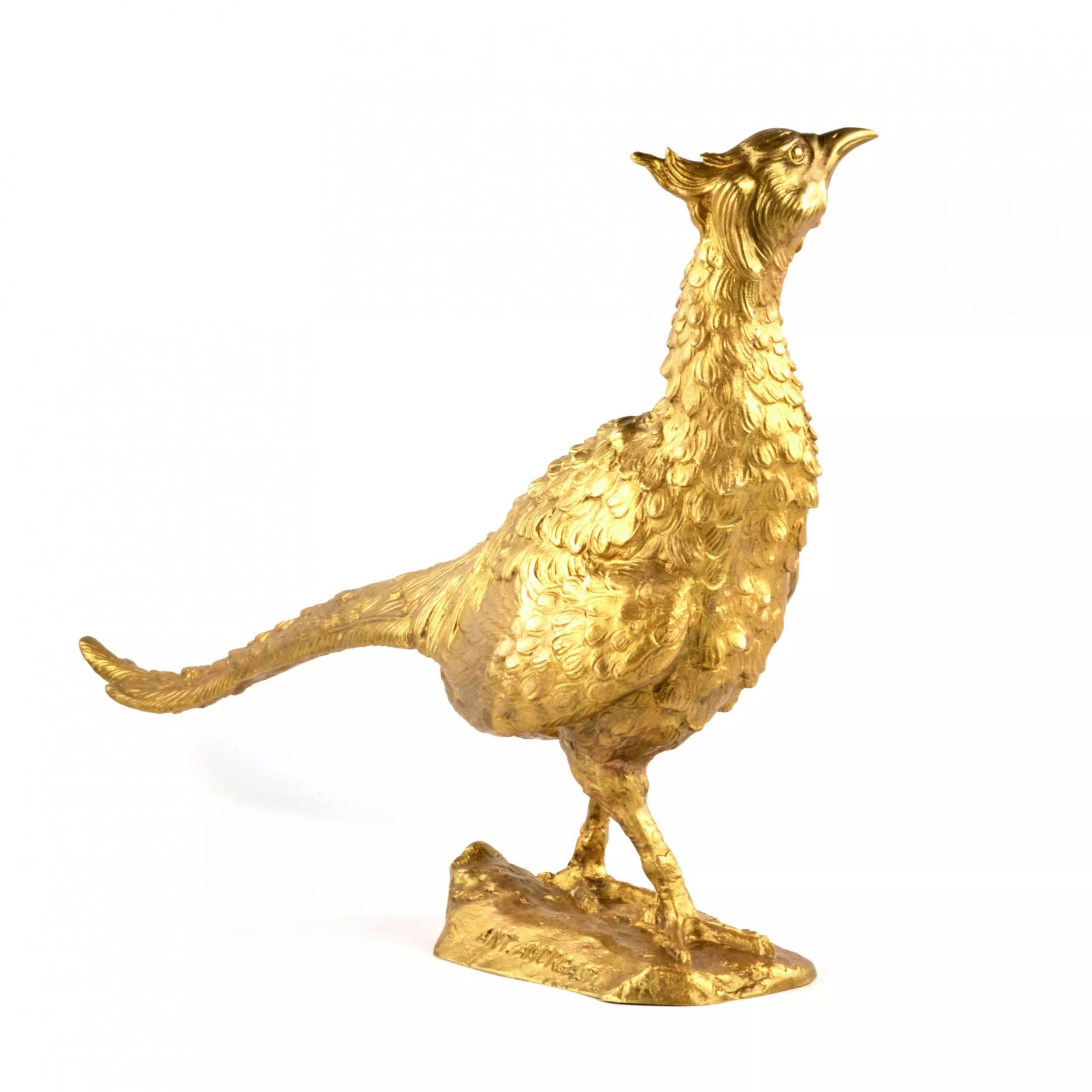 Pheasant of gilded bronze. - Image 4 of 7