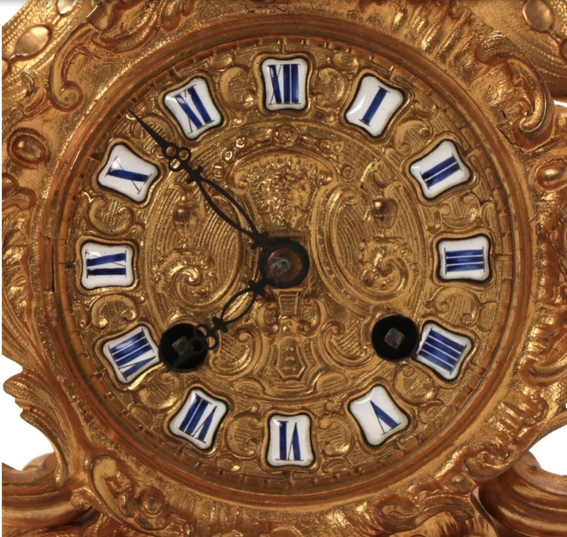 Mantel clock in Rococo style. - Bild 2 aus 3