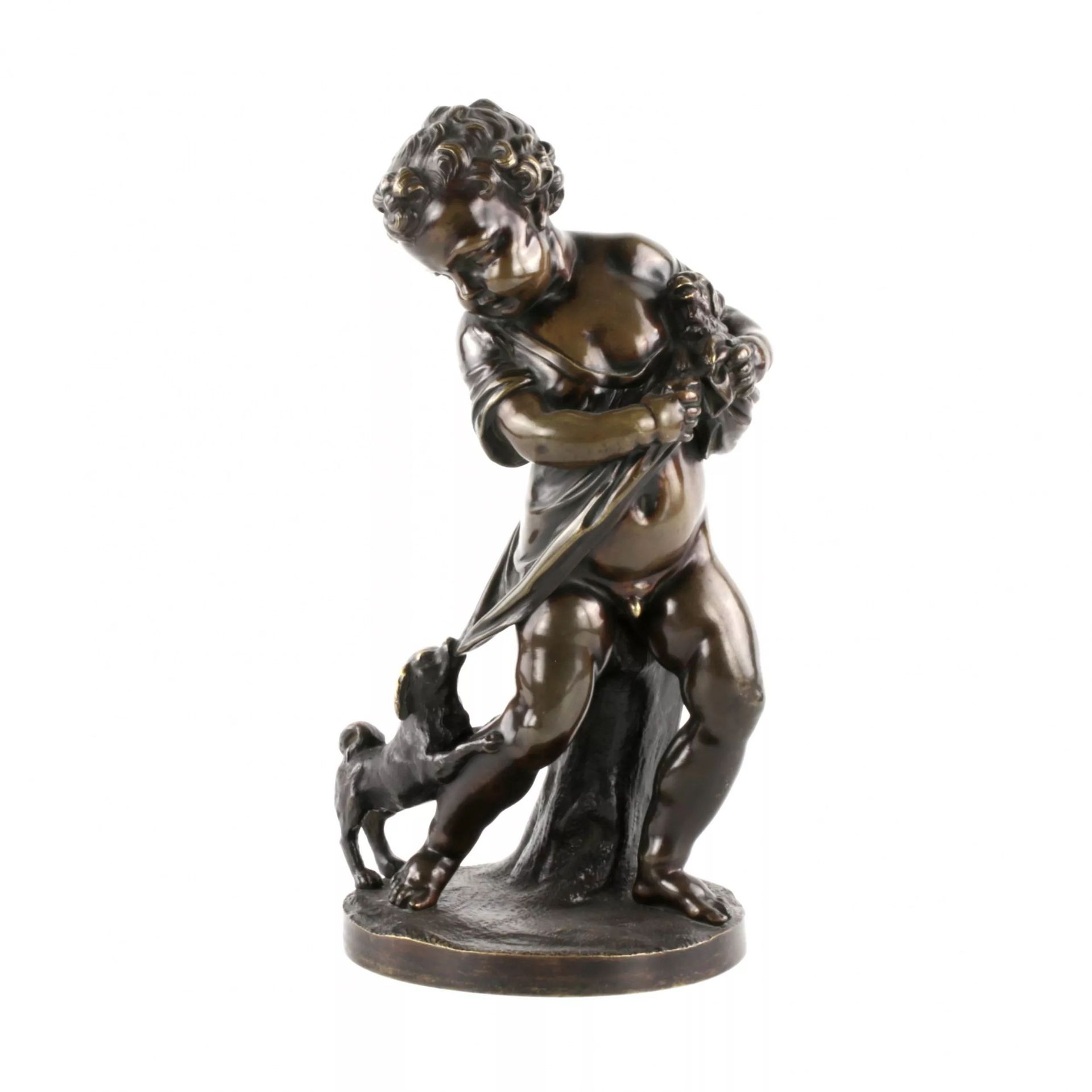 Pair of bronze figures of Putti. - Image 2 of 7