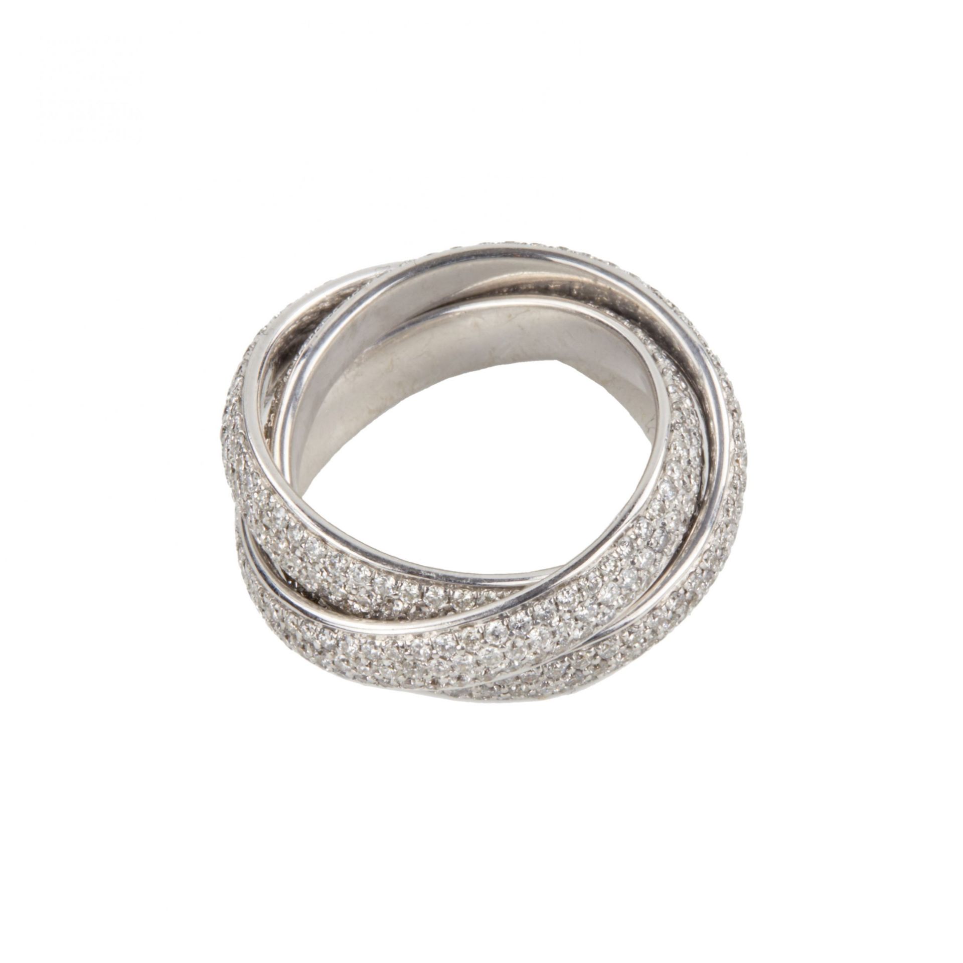 Ring in 18K white gold with diamonds. - Bild 4 aus 6