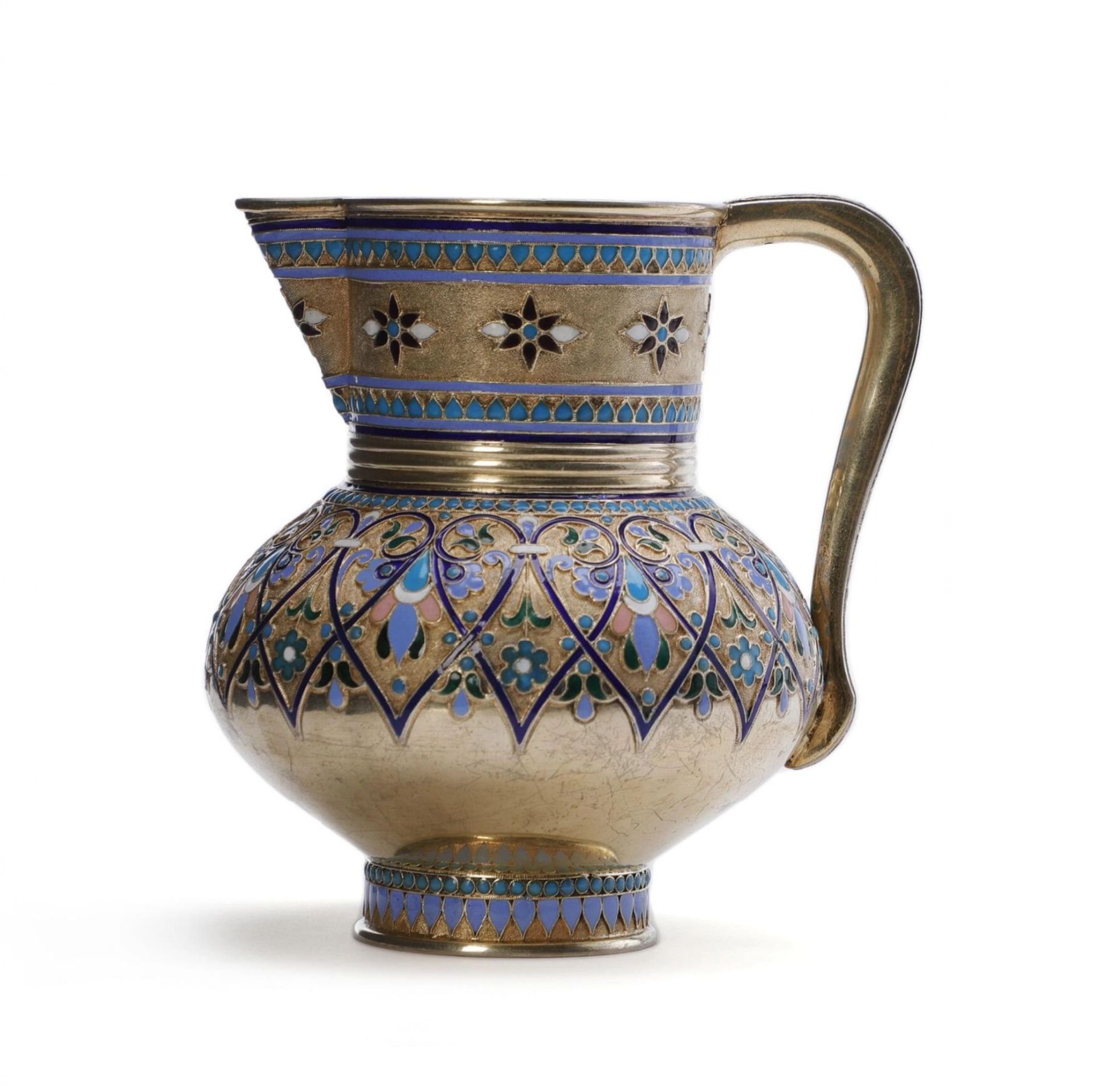 Russian silver jug for kvass. Antip Ivanovich Kuzmichev 1891. - Bild 4 aus 6