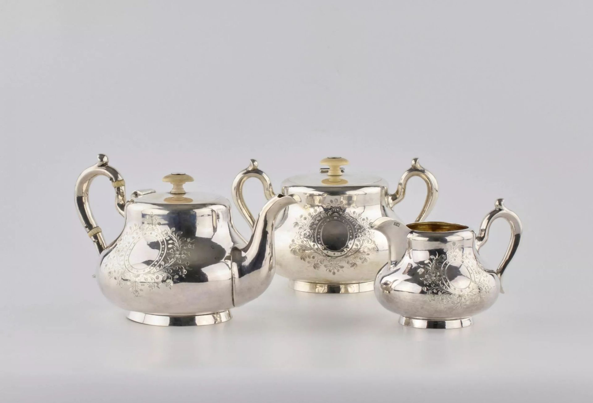 Russian silver tea set - Image 3 of 8