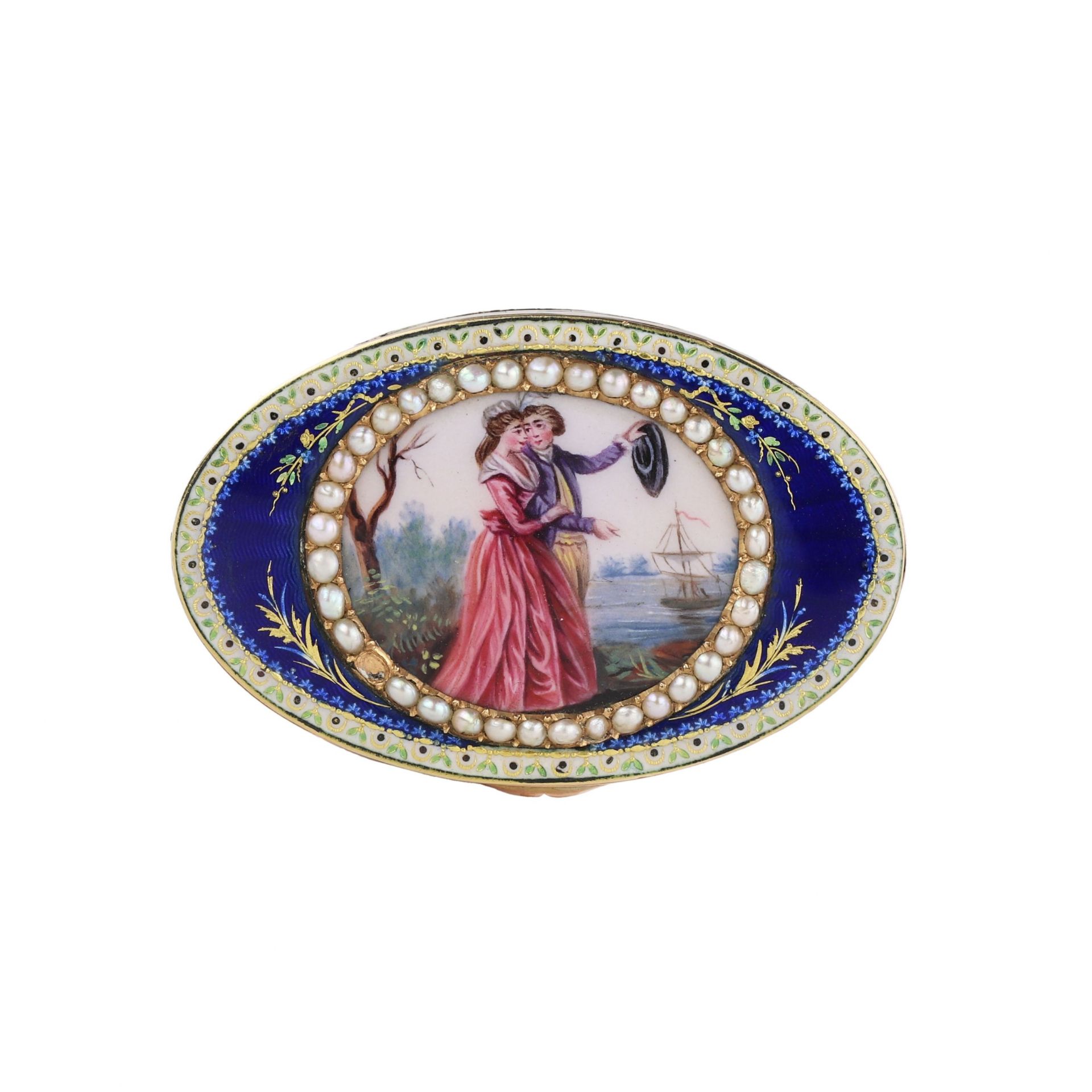 Gold and enamel snuffbox, circa 1795. - Image 3 of 8