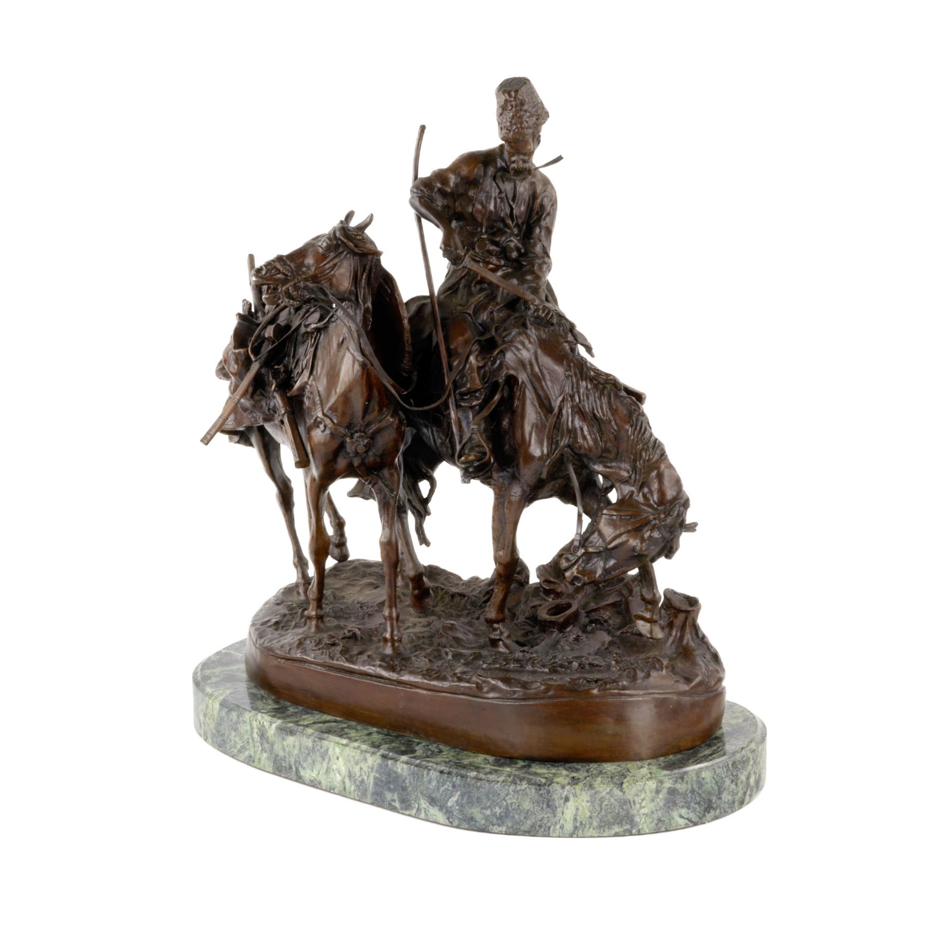 Bronze sculpture Zaporozhye Cossack after the battle. Model E.Lansare. - Image 2 of 8