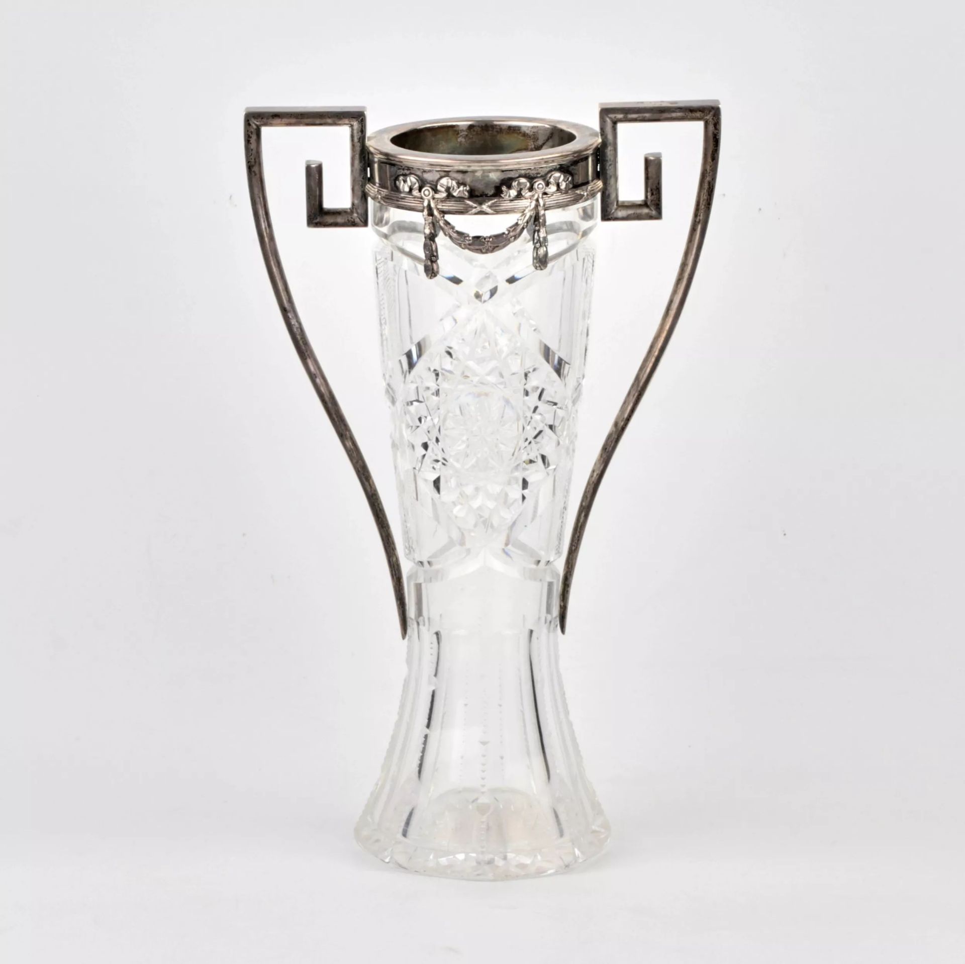 Russian vase. Crystal in silver in the neoampire style. - Image 7 of 7