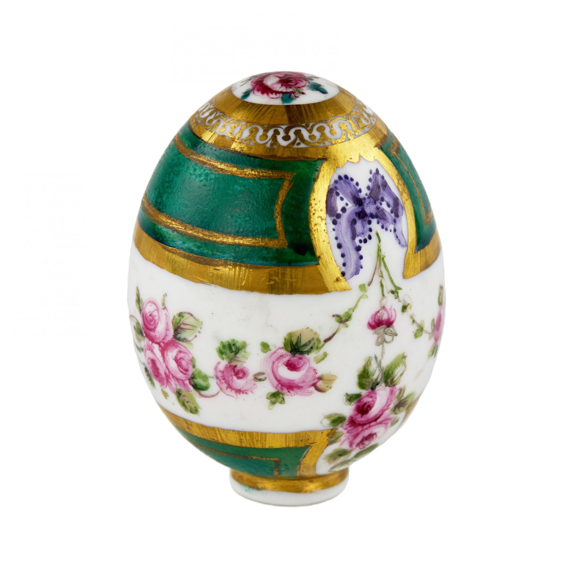 Russian Easter egg with porcelain stand. - Image 3 of 5