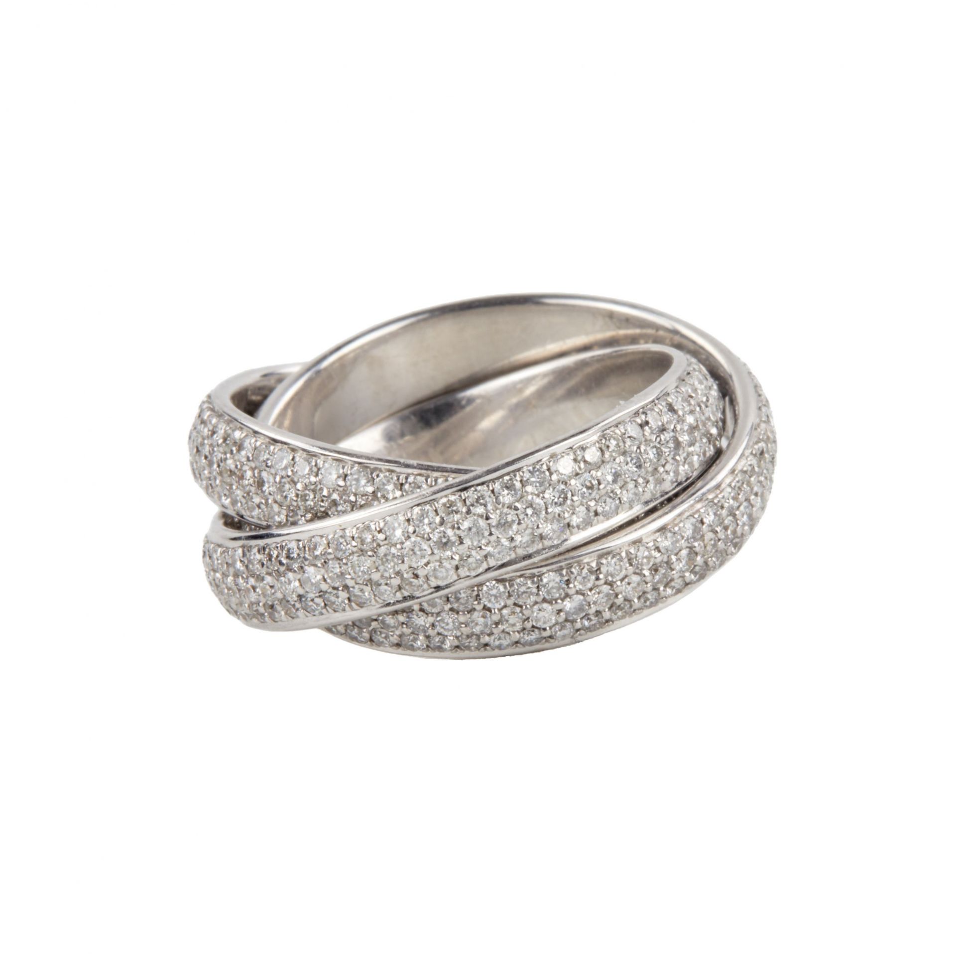 Ring in 18K white gold with diamonds. - Bild 3 aus 6