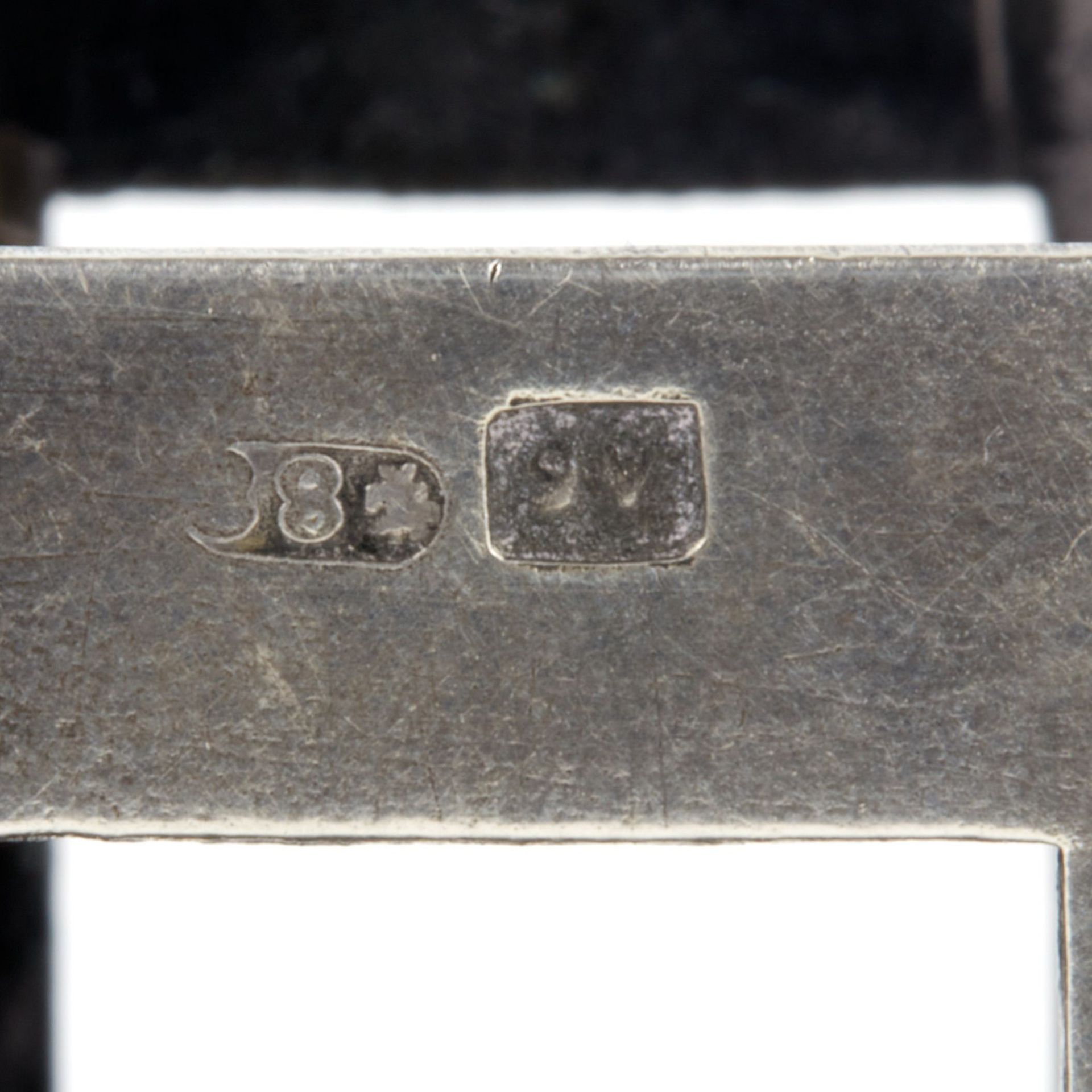Russian silver match stand. Andrey Bragin, St. Petersburg, 88 sample. End of the 19th century. - Bild 8 aus 8