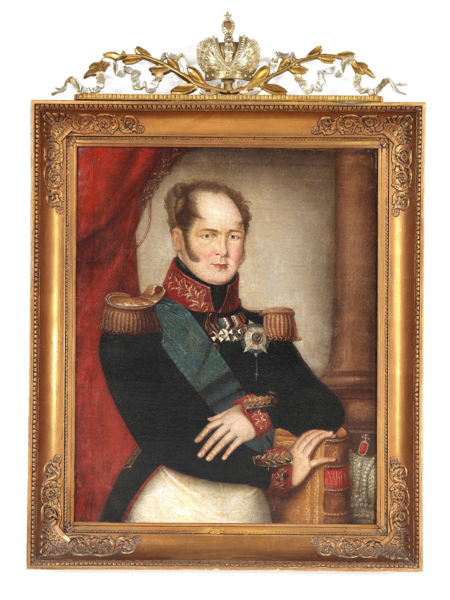 Portrait of the Russian Tsar Alexander I. Roman Maksimovich Volkov.