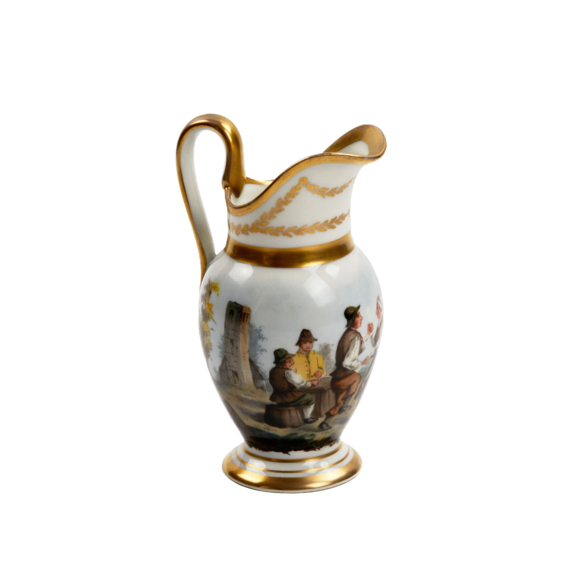 French tete-a-tete porcelain service, 19th century. - Image 7 of 19