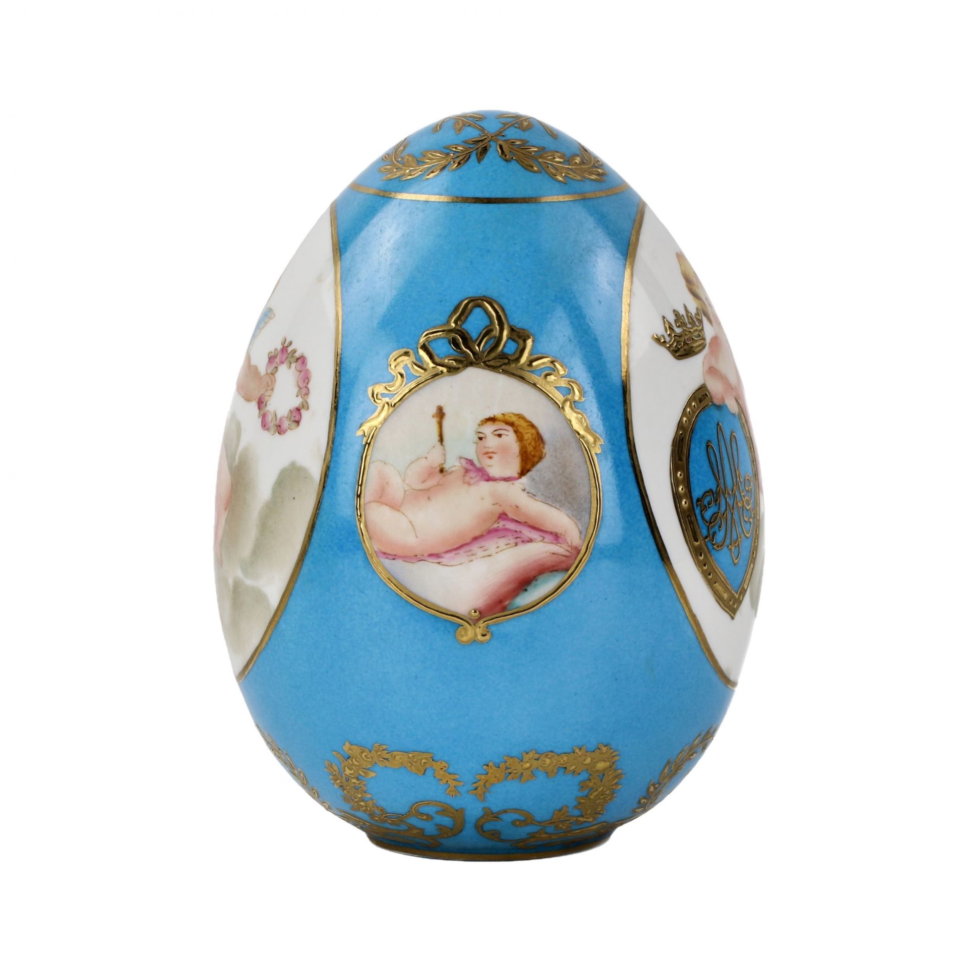 Large porcelain Easter egg. - Bild 2 aus 7