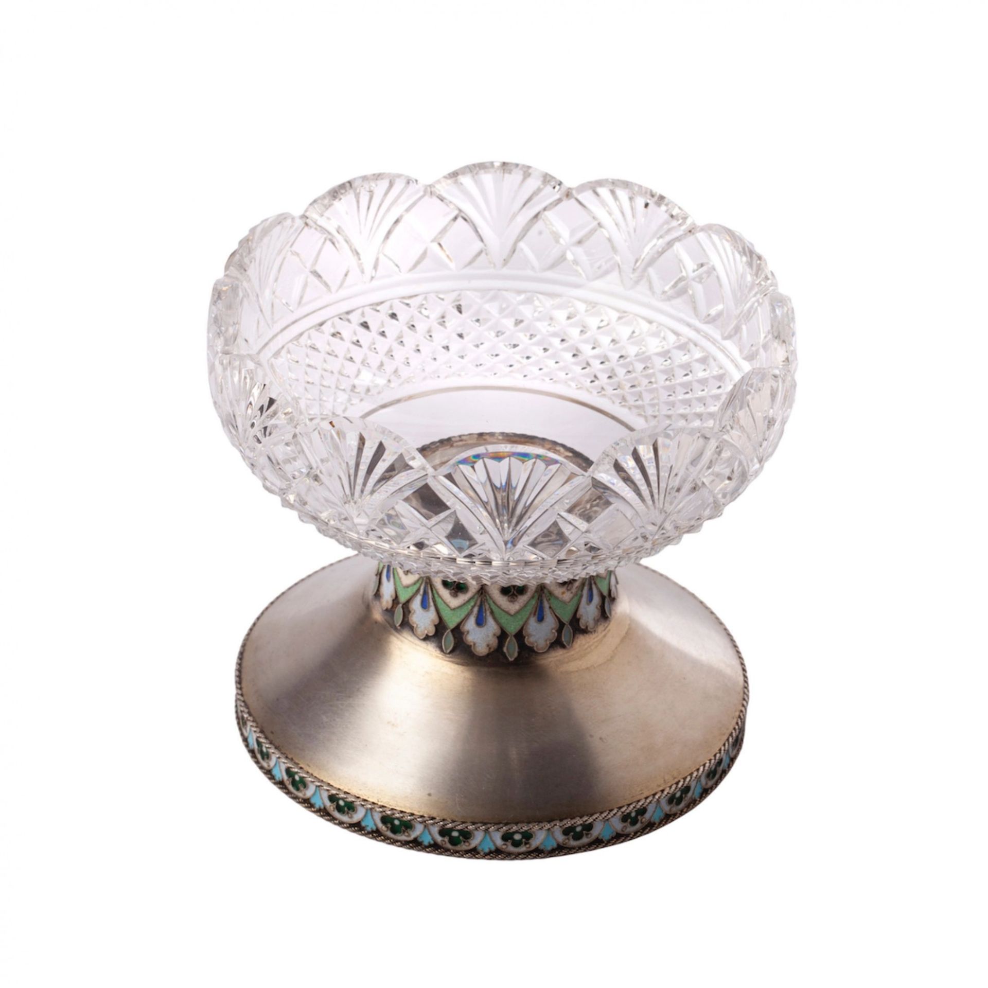 Ovchinnikov candy vase. Crystal in silver. - Bild 4 aus 4