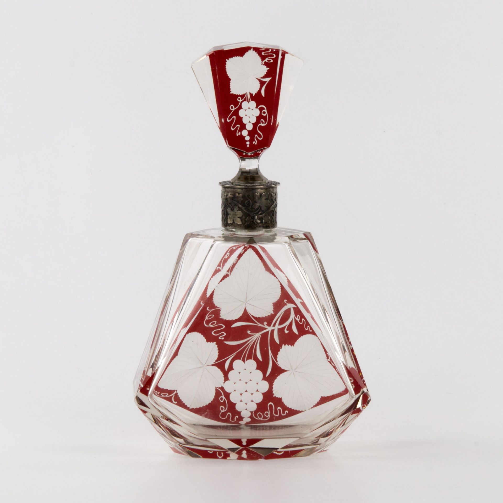 Liqueur decanter of laminated glass with silver, Khlebnikov firm. - Image 4 of 8