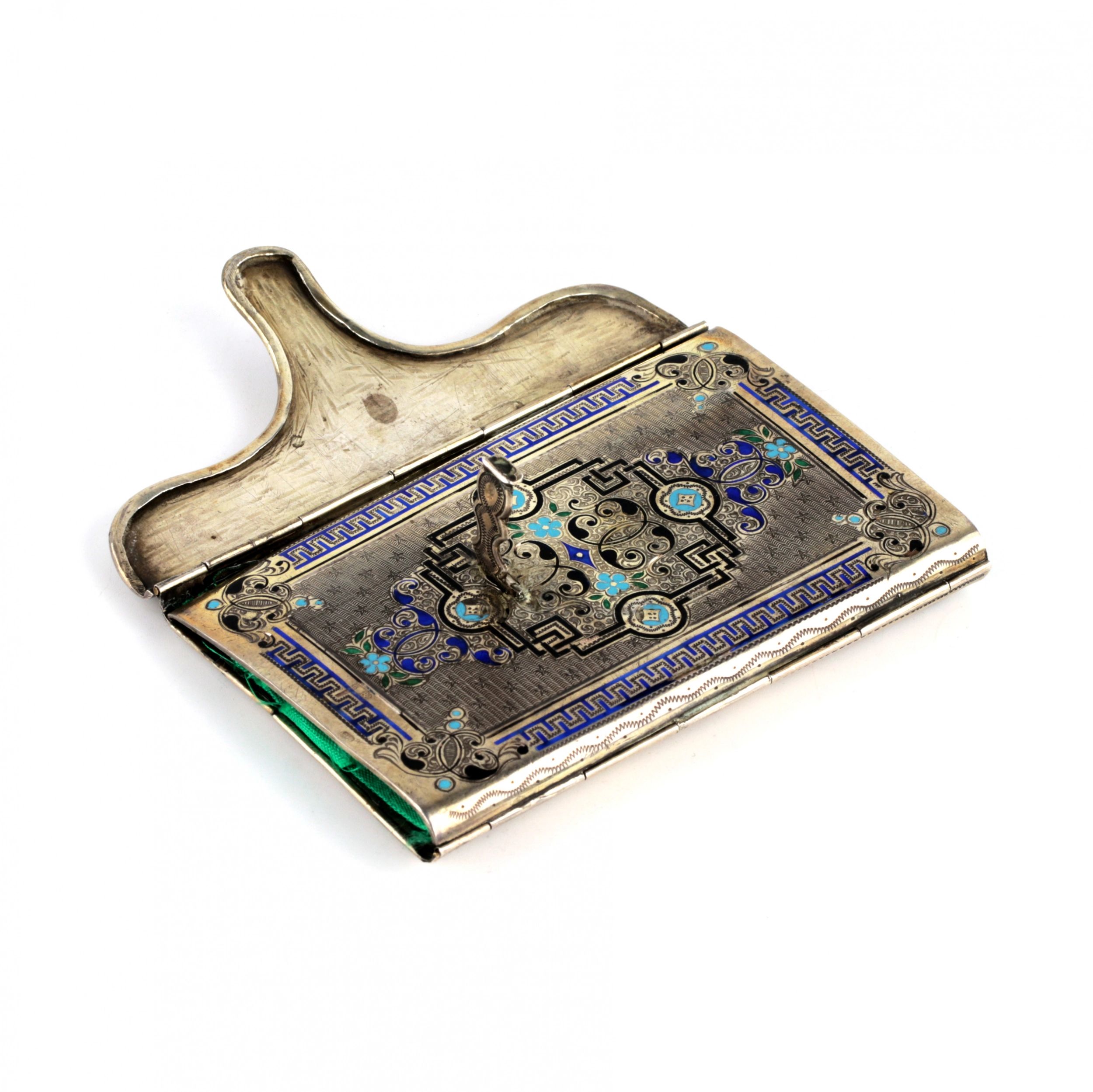 Silver wallet - business card holder with enamel - Image 3 of 6