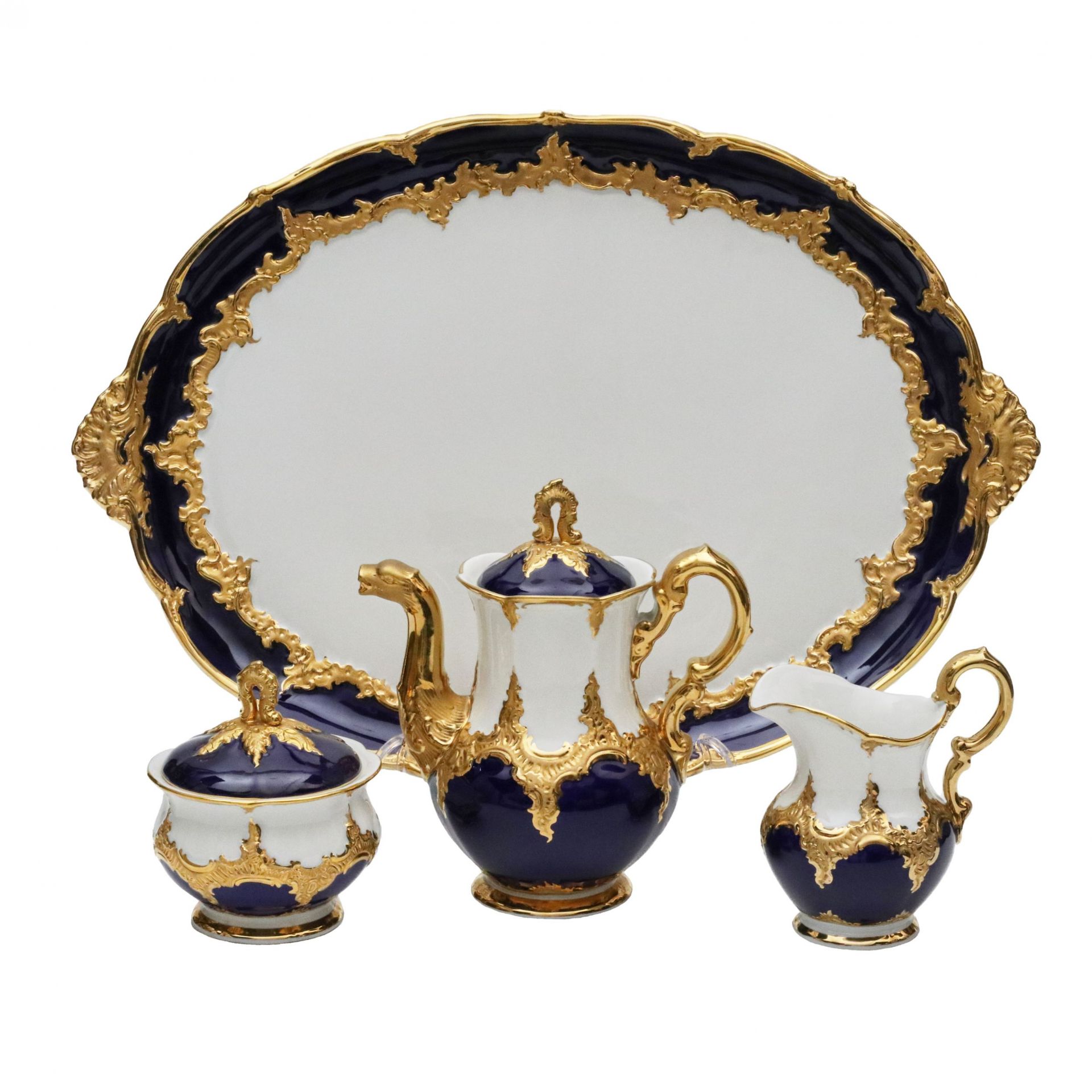 Meissen B Form. Tea and coffee service for six people. 20th century. - Bild 7 aus 9