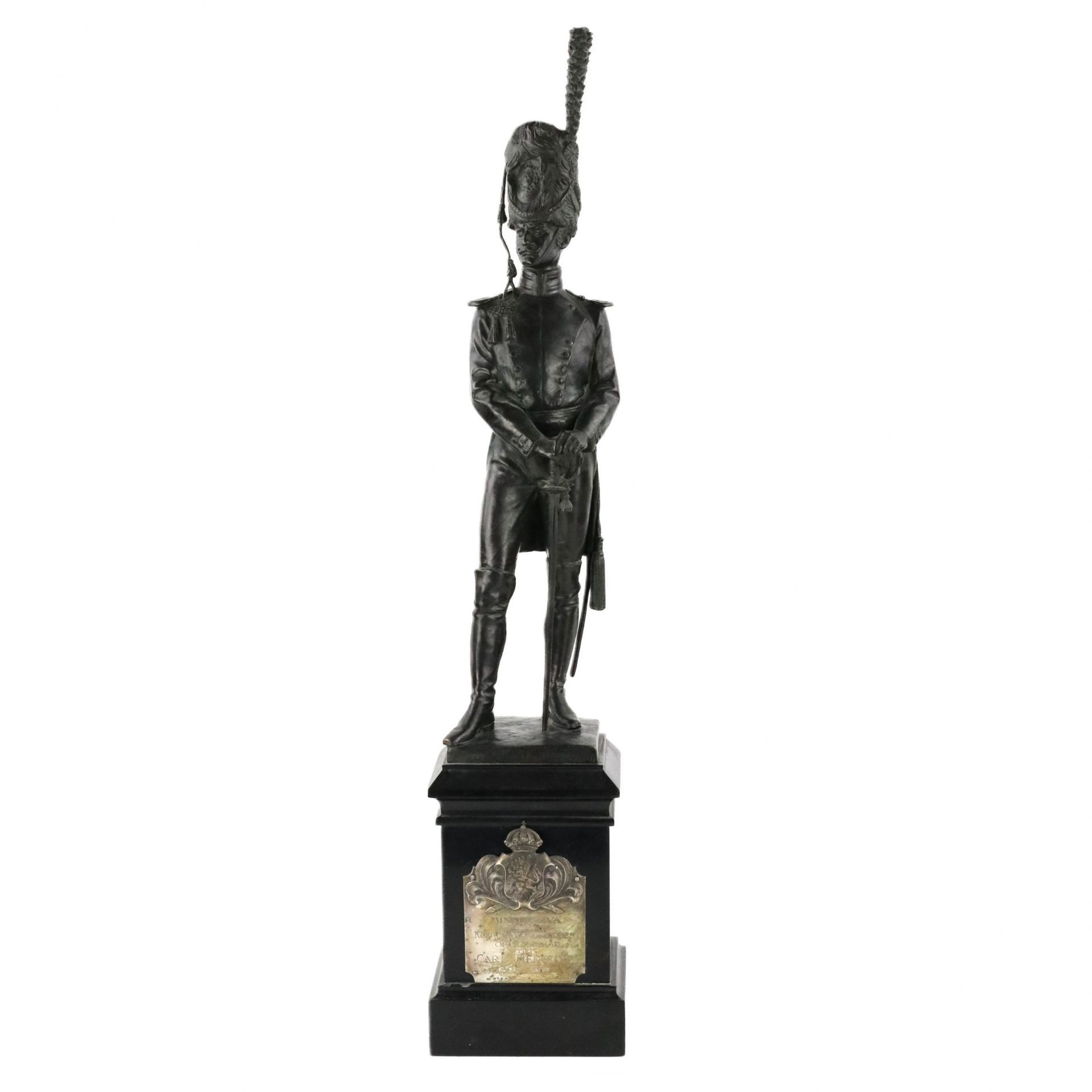 Bronze figure of an officer. Alfred Olson. - Bild 2 aus 9