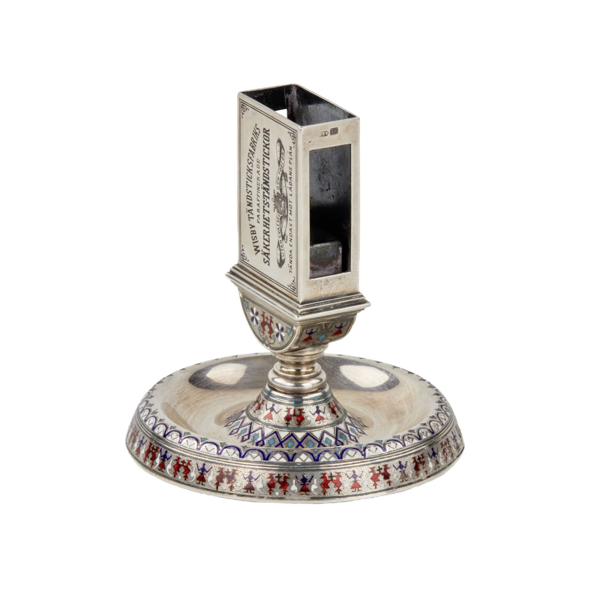 Russian silver match stand. Andrey Bragin, St. Petersburg, 88 sample. End of the 19th century. - Image 2 of 8