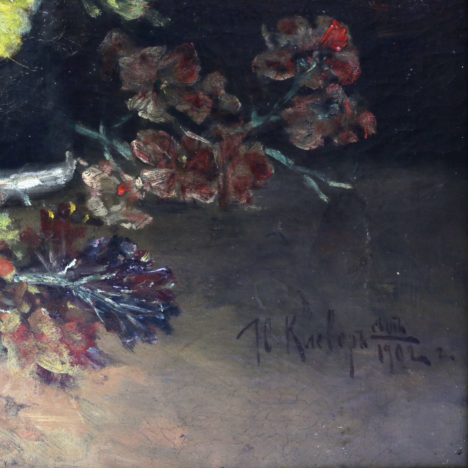 Still life with flowers. Klever Julius Yulievich (son). 1902 - Image 3 of 4