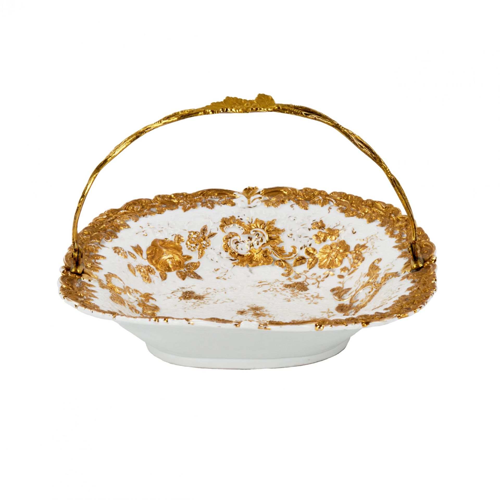 Meissen porcelain dish with metal handle. - Image 2 of 5