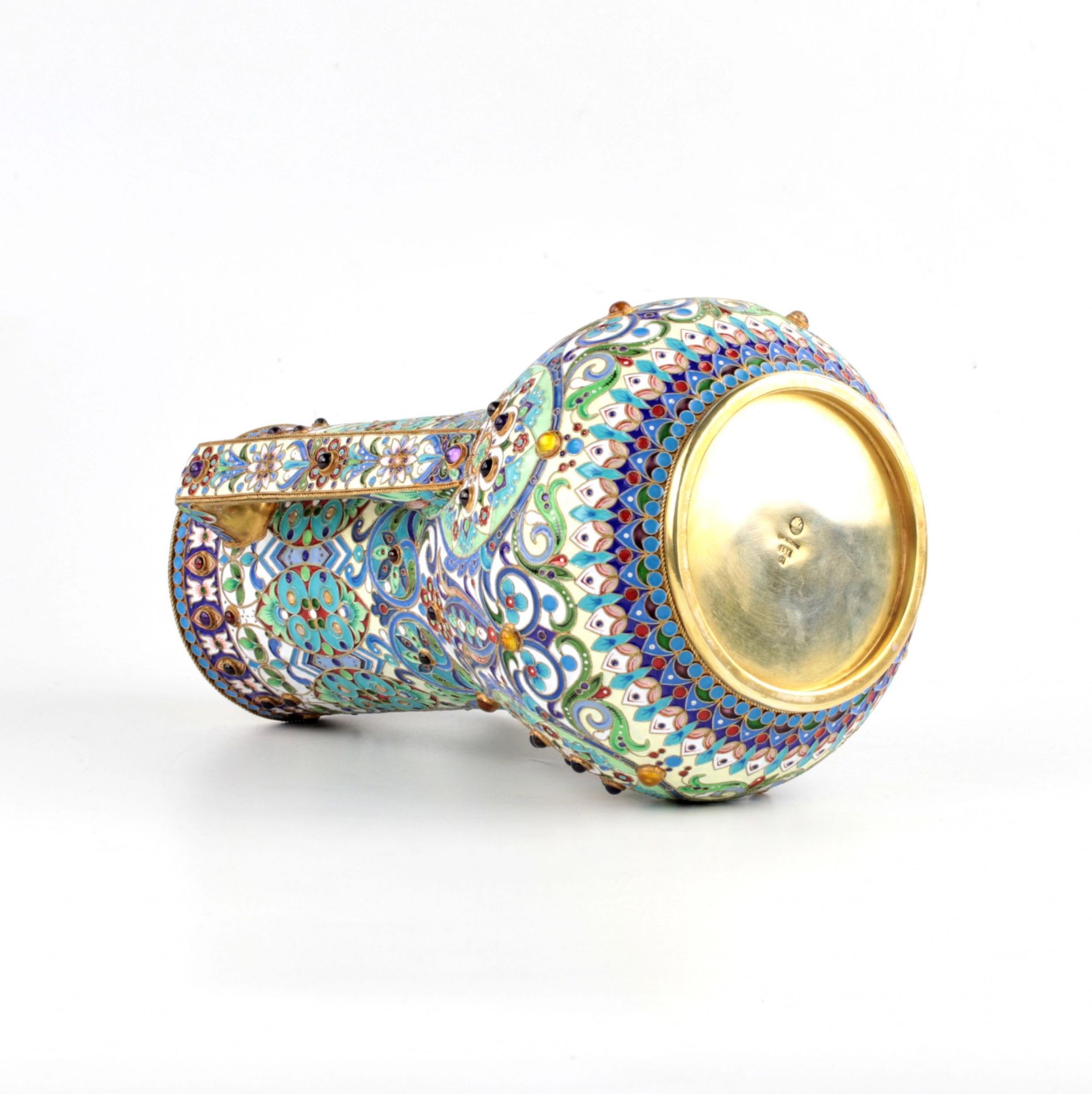 Cloisonne enamel vase. - Image 5 of 6