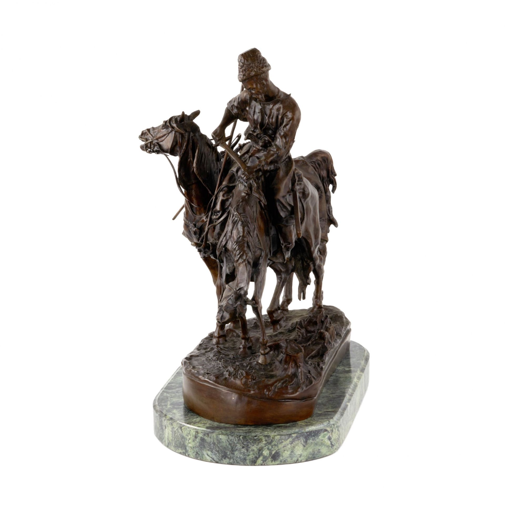 Bronze sculpture Zaporozhye Cossack after the battle. Model E.Lansare. - Image 3 of 8