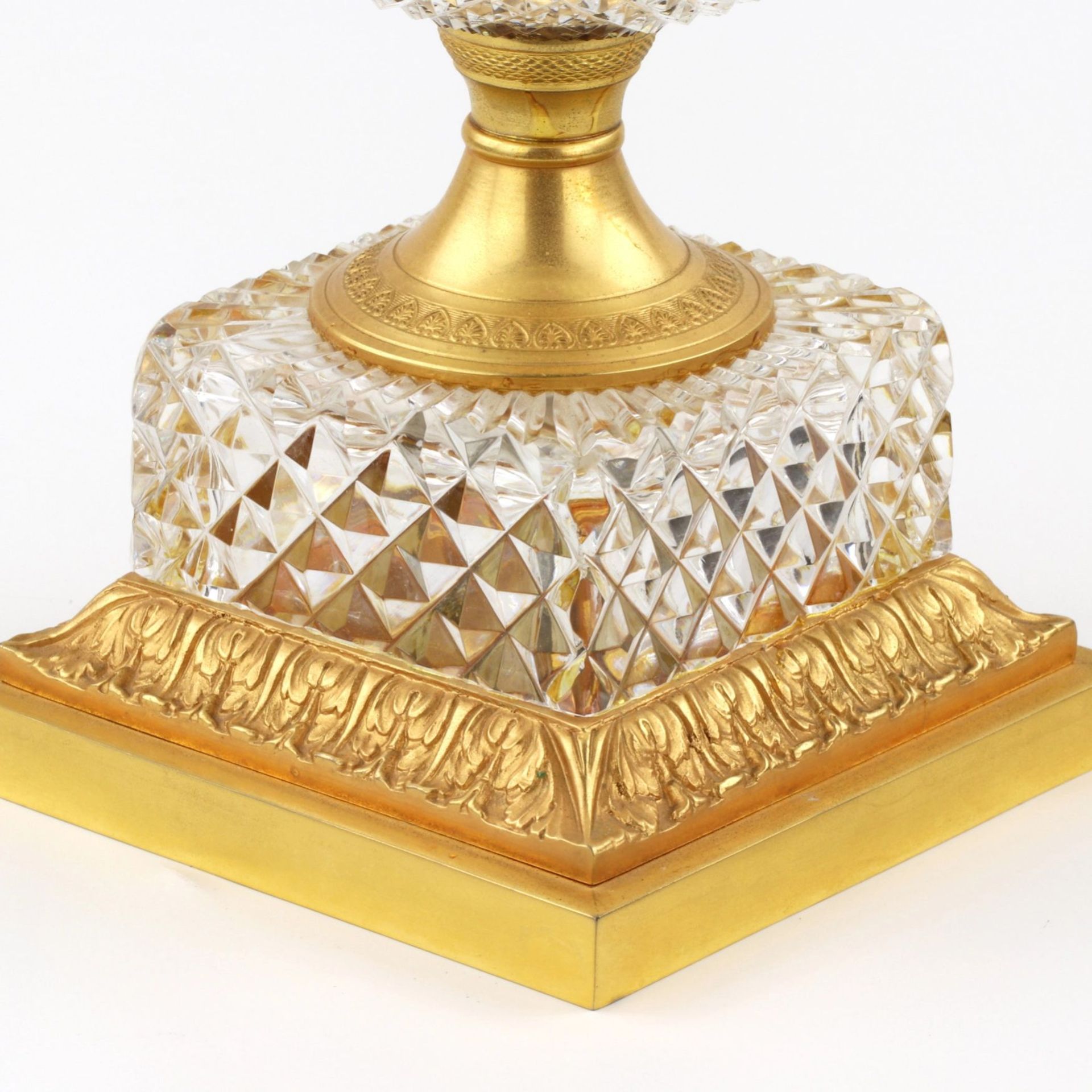Crystal vase with gilded bronze. - Image 3 of 5