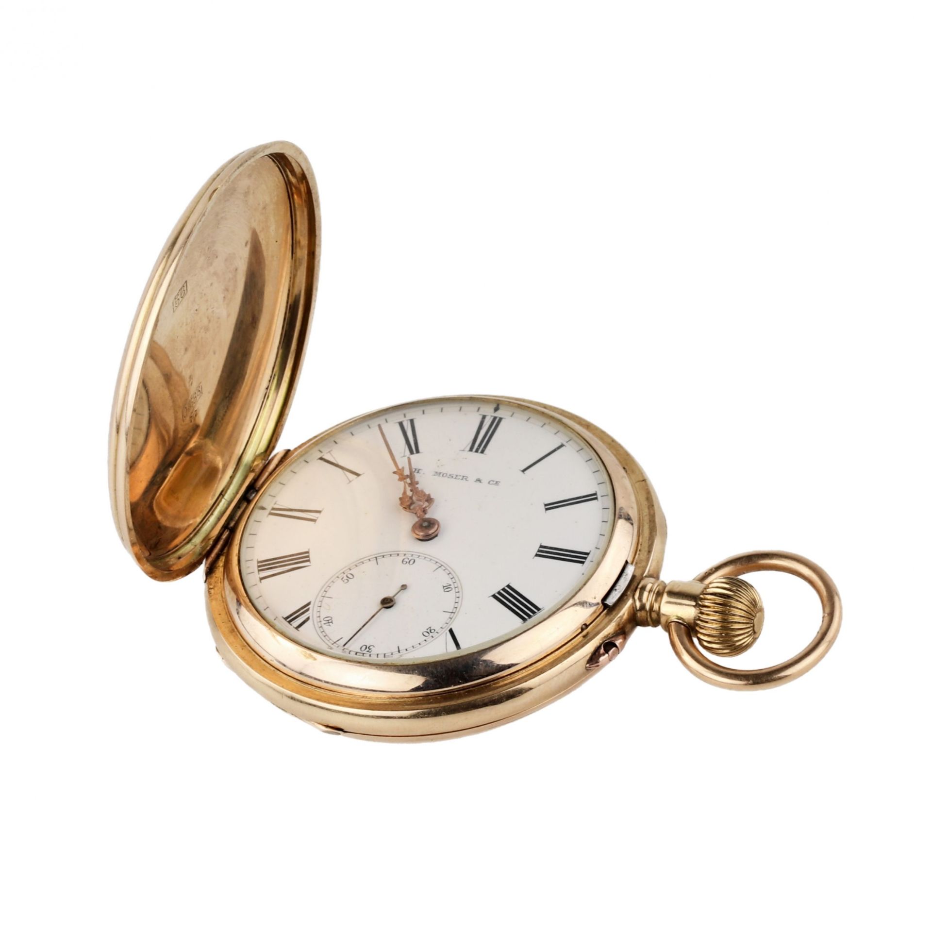 H. MOSER & Co. gold pocket watch, circa 1900