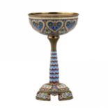 The magnificent silver goblet of Ivan Khlebnikov: painted, cloisonne, and stained glass enamels.