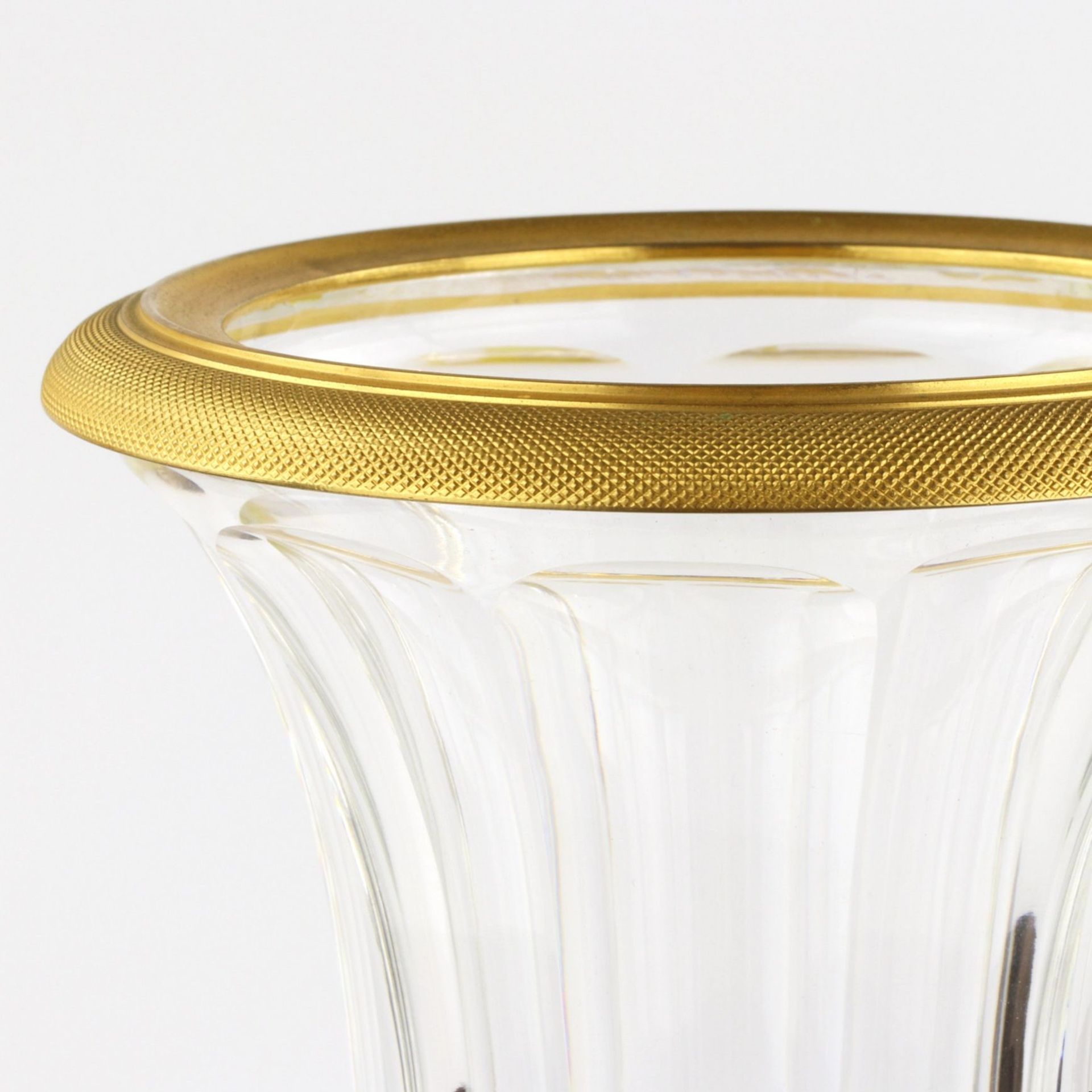 Crystal vase with gilded bronze. - Image 5 of 5
