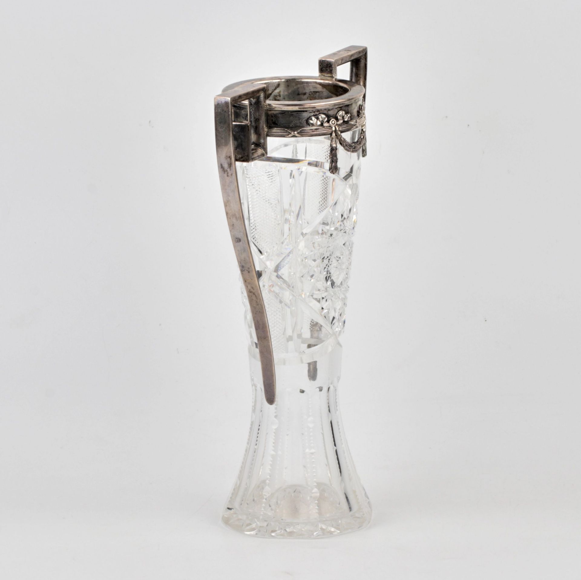 Russian vase. Crystal in silver in the neoampire style. - Image 2 of 7