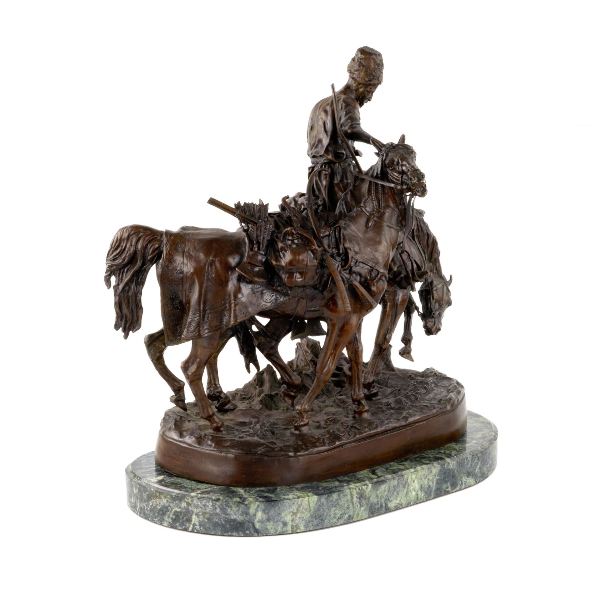 Bronze sculpture Zaporozhye Cossack after the battle. Model E.Lansare. - Image 6 of 8