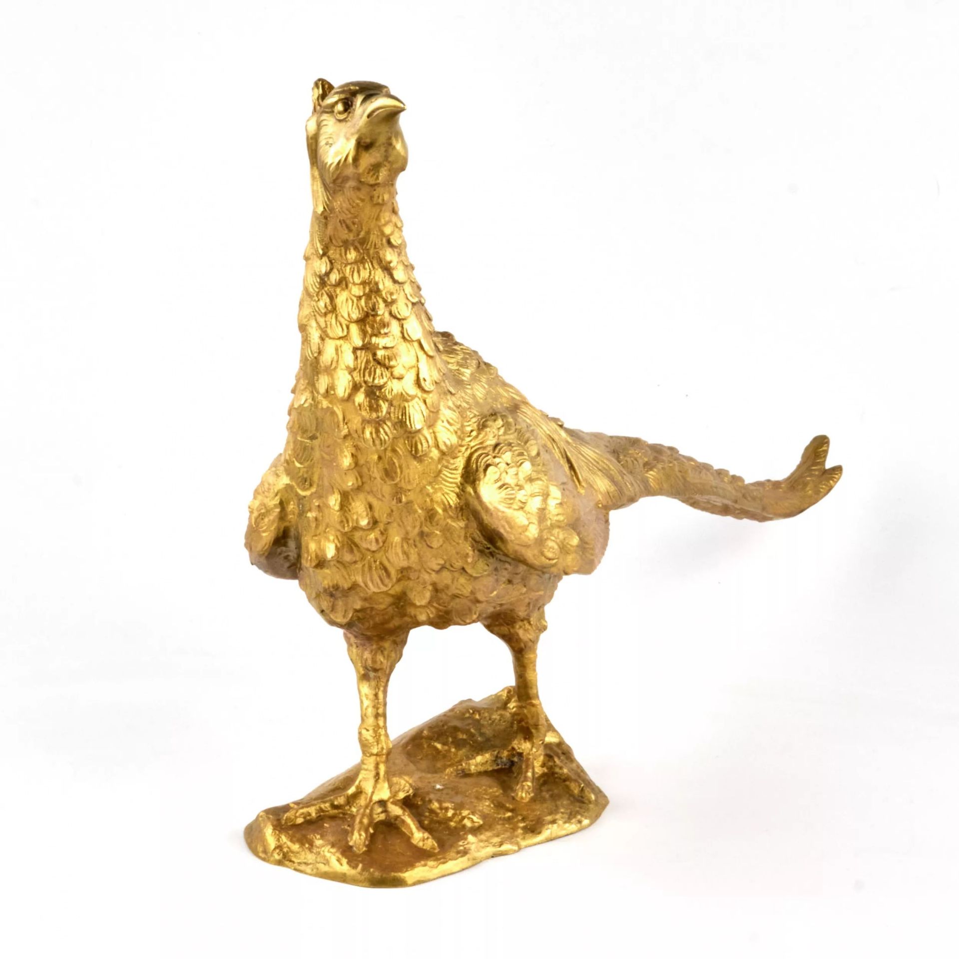 Pheasant of gilded bronze. - Image 5 of 7