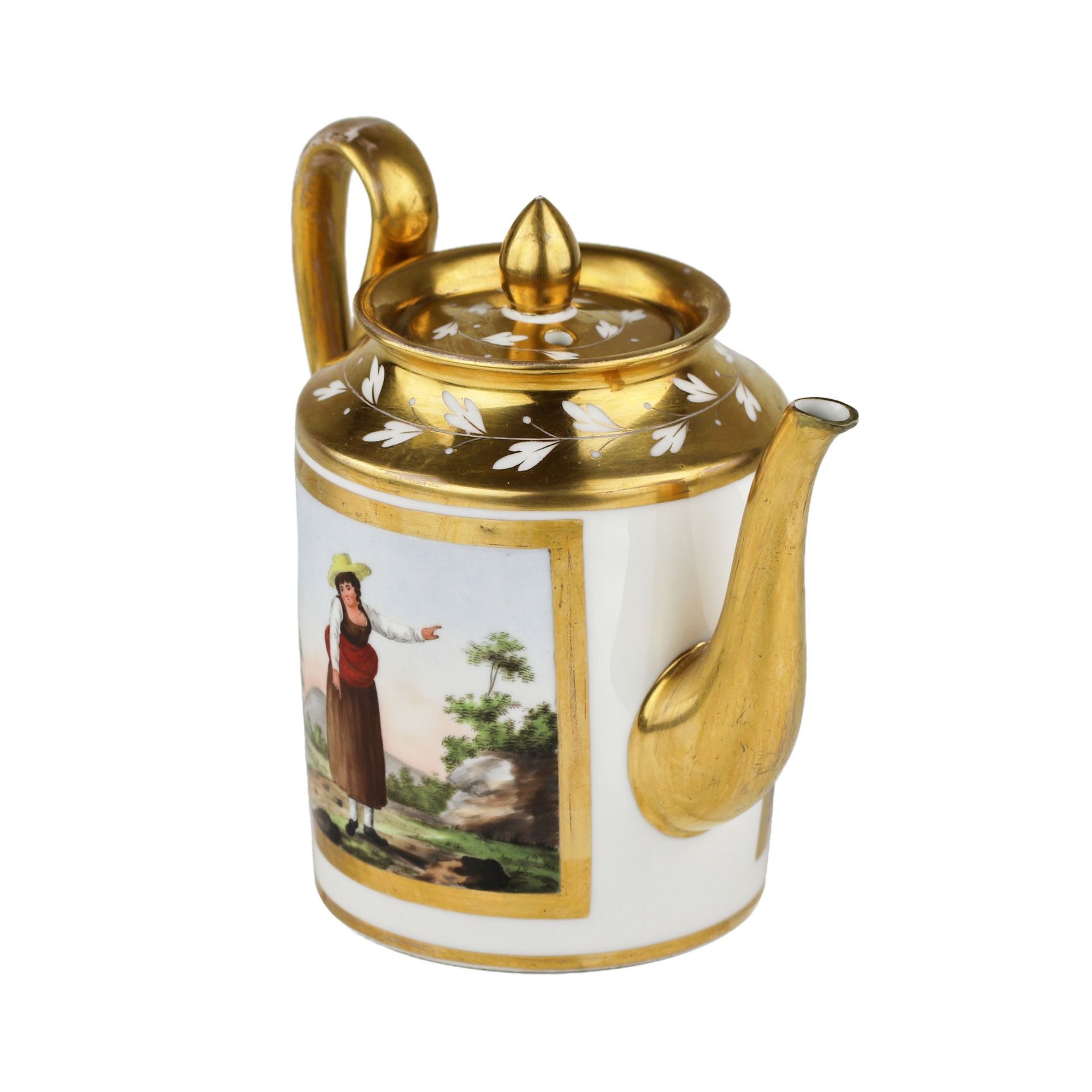 Gardner porcelain teapot. Russia 1820-1830. - Image 4 of 7