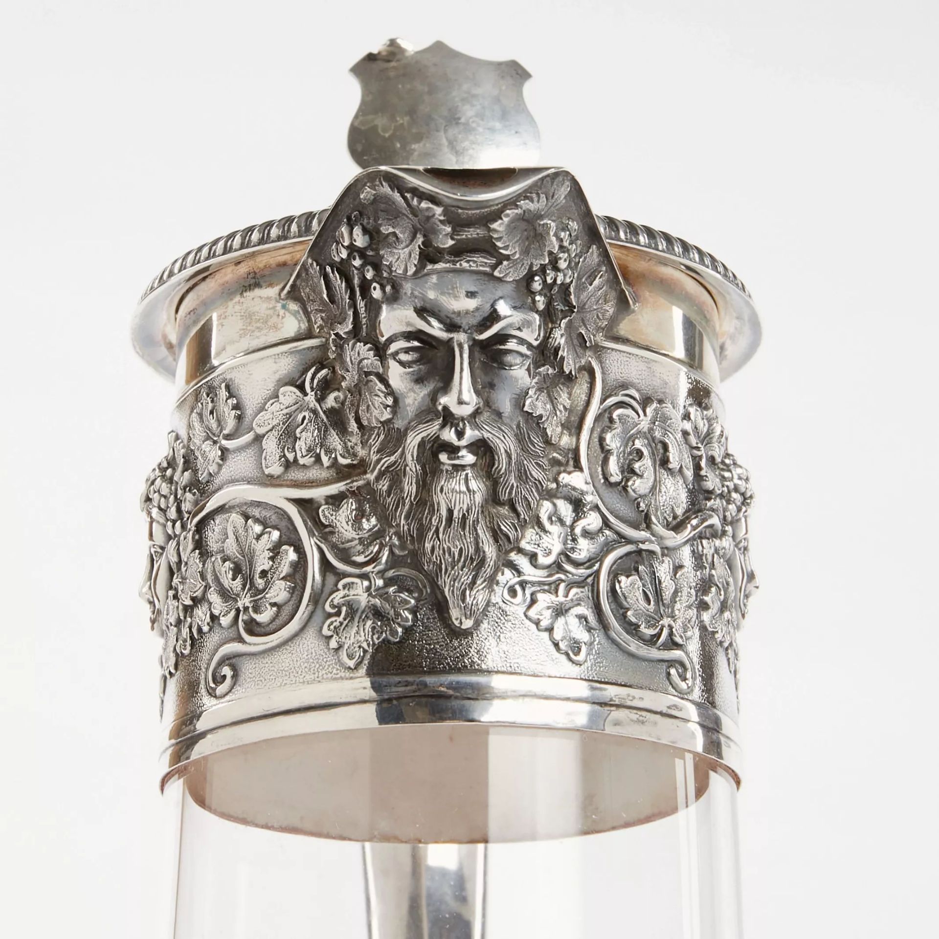Silver Wine Jug with Glass Horace Woodward & Hugh Taylor, London 1893. - Image 5 of 7