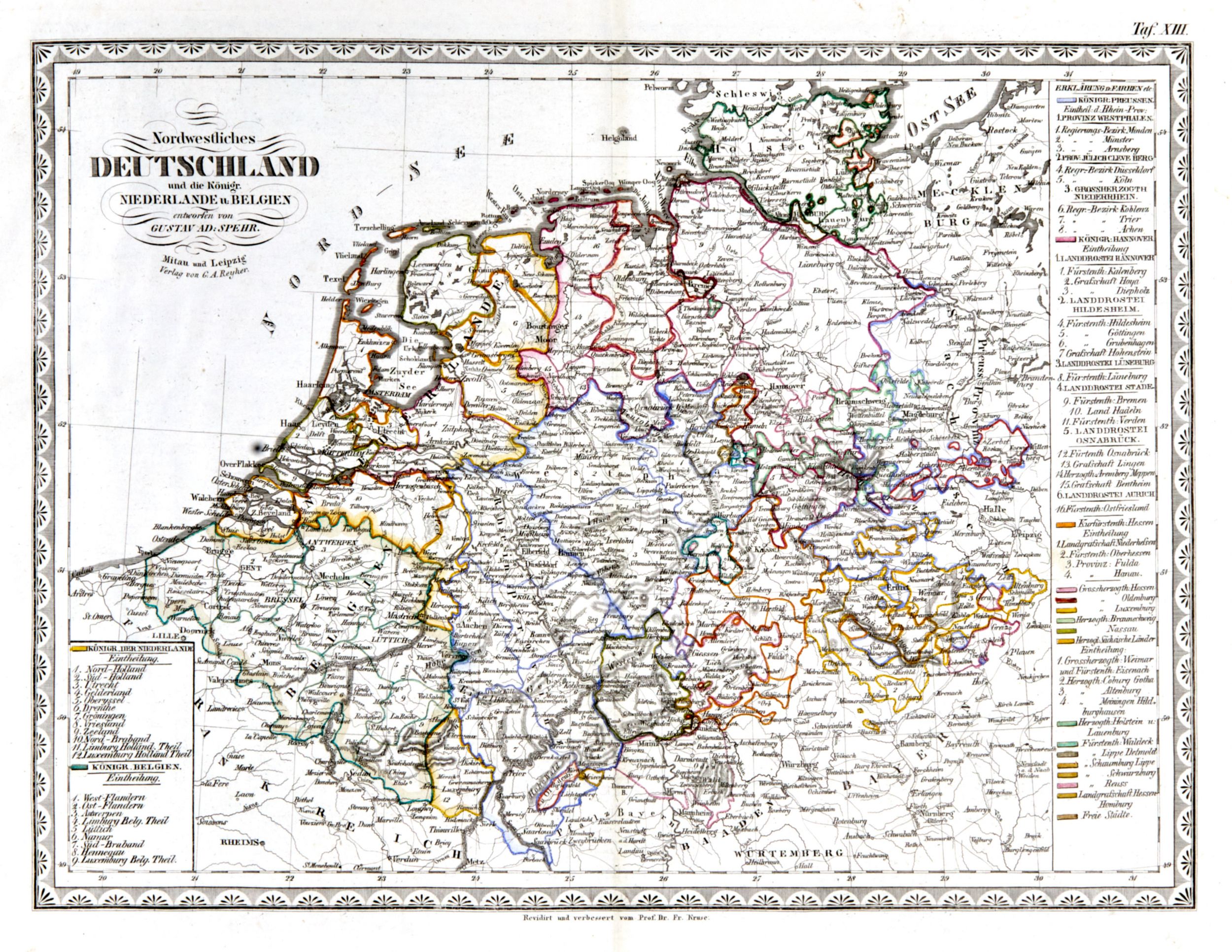 German atlas of world maps of 1845 Die Karten. - Image 3 of 7