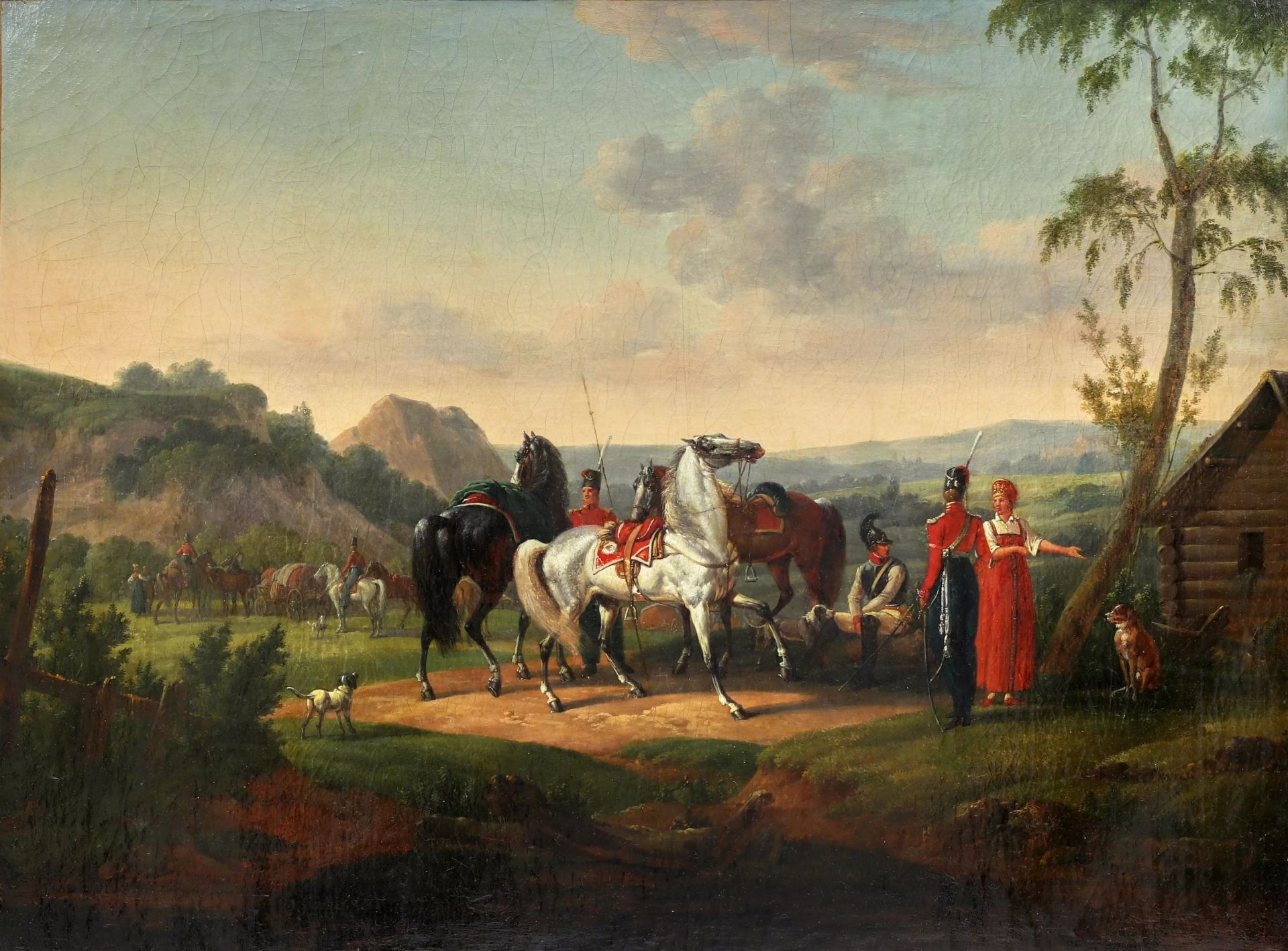 J.F.J. SCHWEBASH-DESFONTAIN. France, 1769-1823. Rest of the Russian cavalry. - Bild 5 aus 8