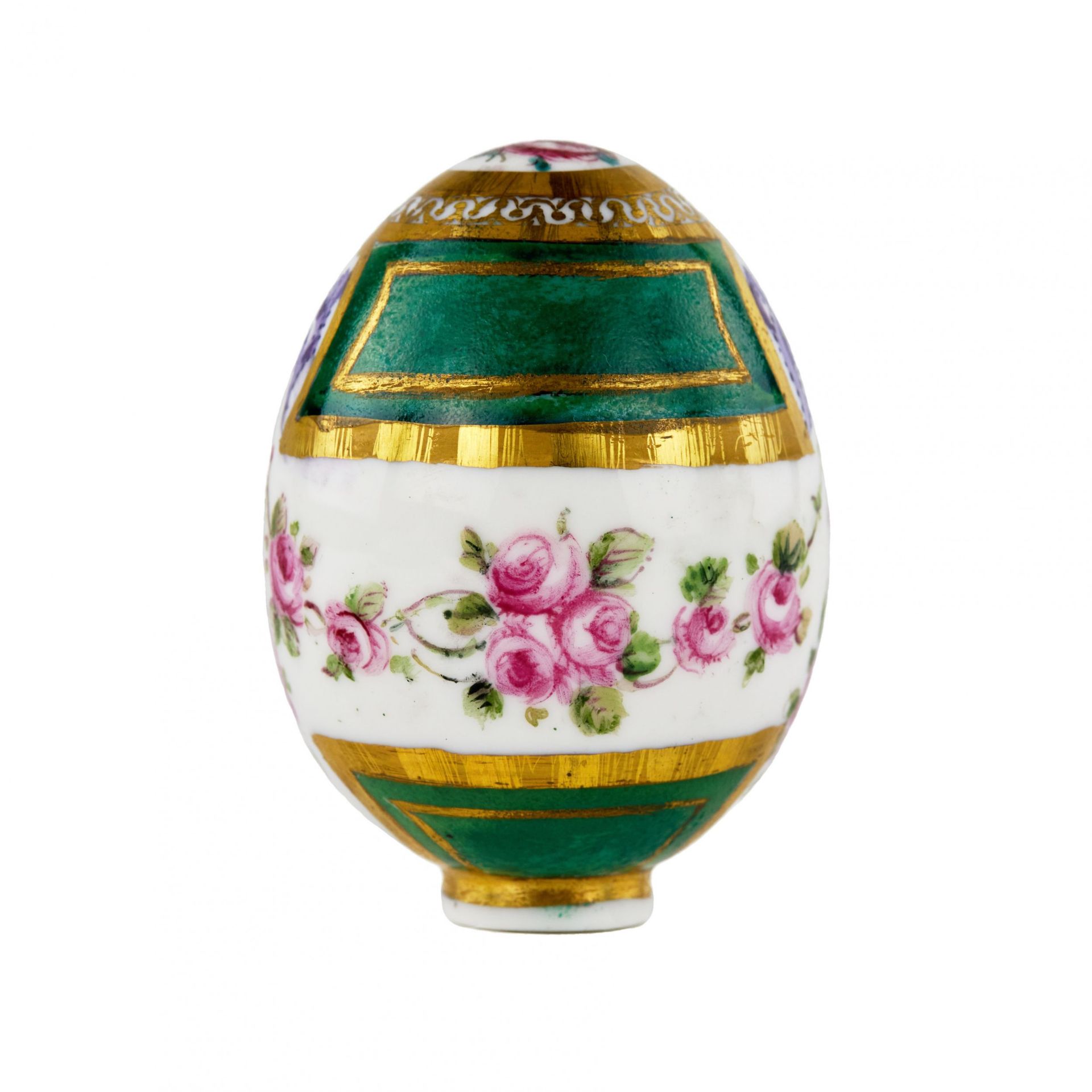 Russian Easter egg with porcelain stand. - Bild 2 aus 5