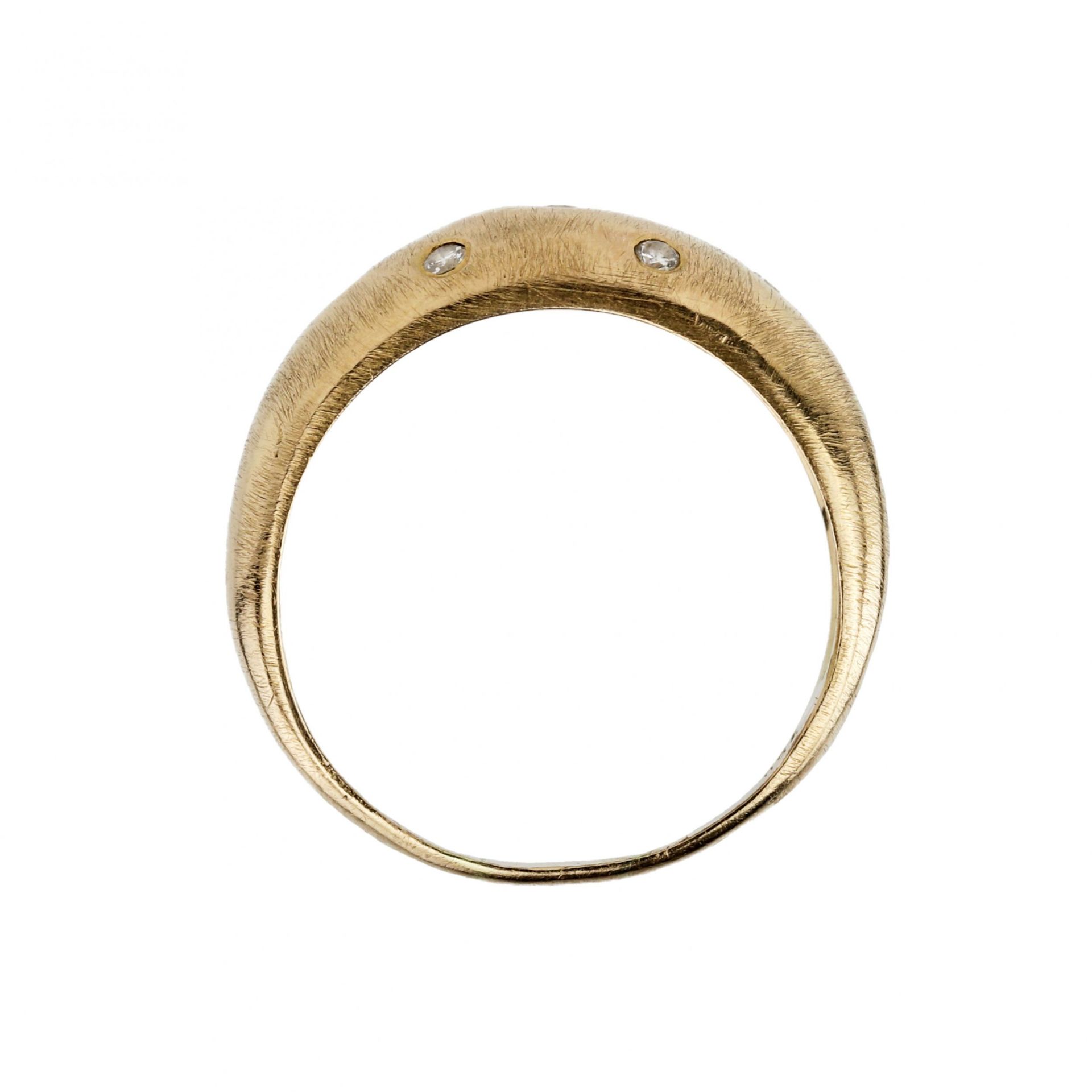 Gold ring 750 with seven diamonds. - Bild 4 aus 6