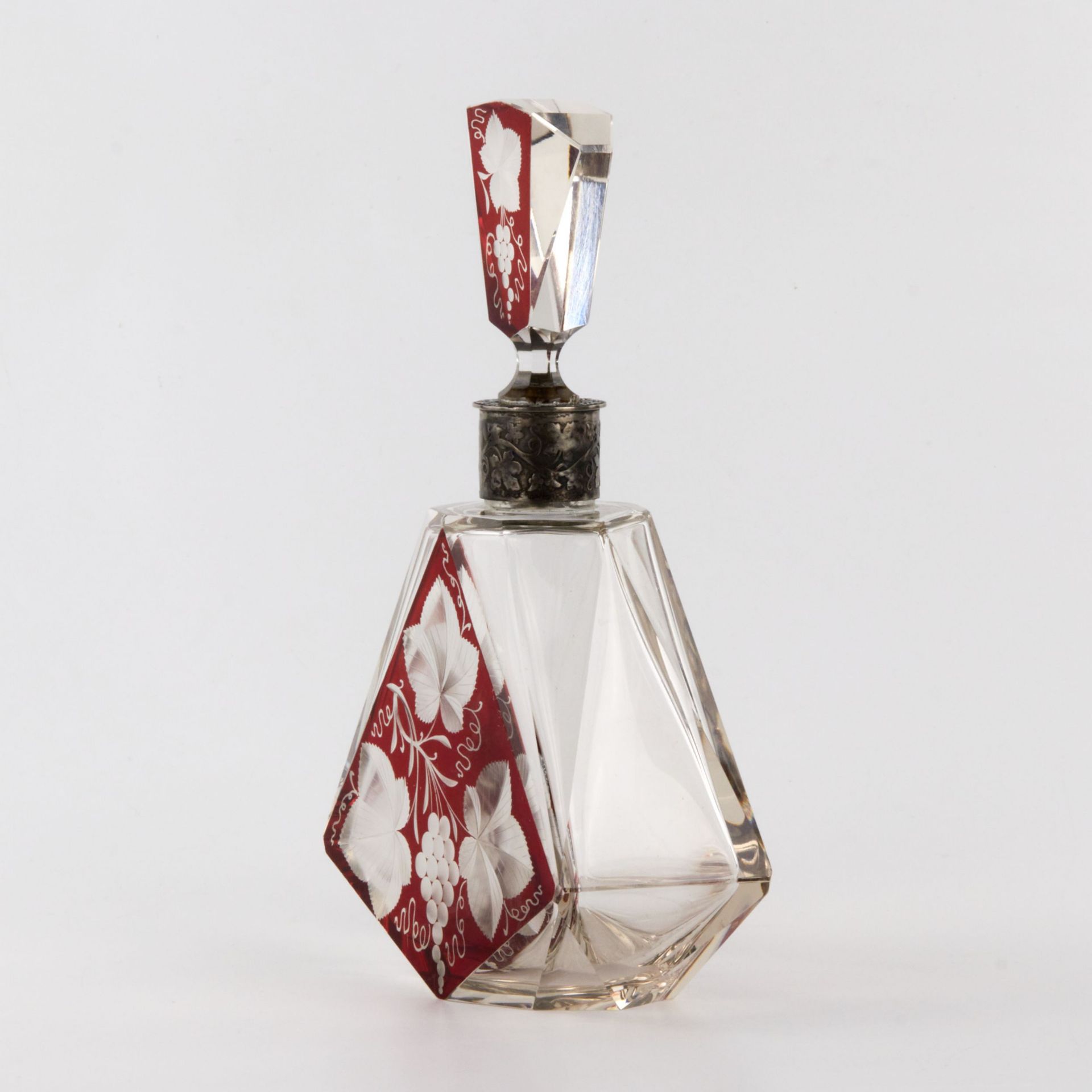 Liqueur decanter of laminated glass with silver, Khlebnikov firm. - Image 2 of 8