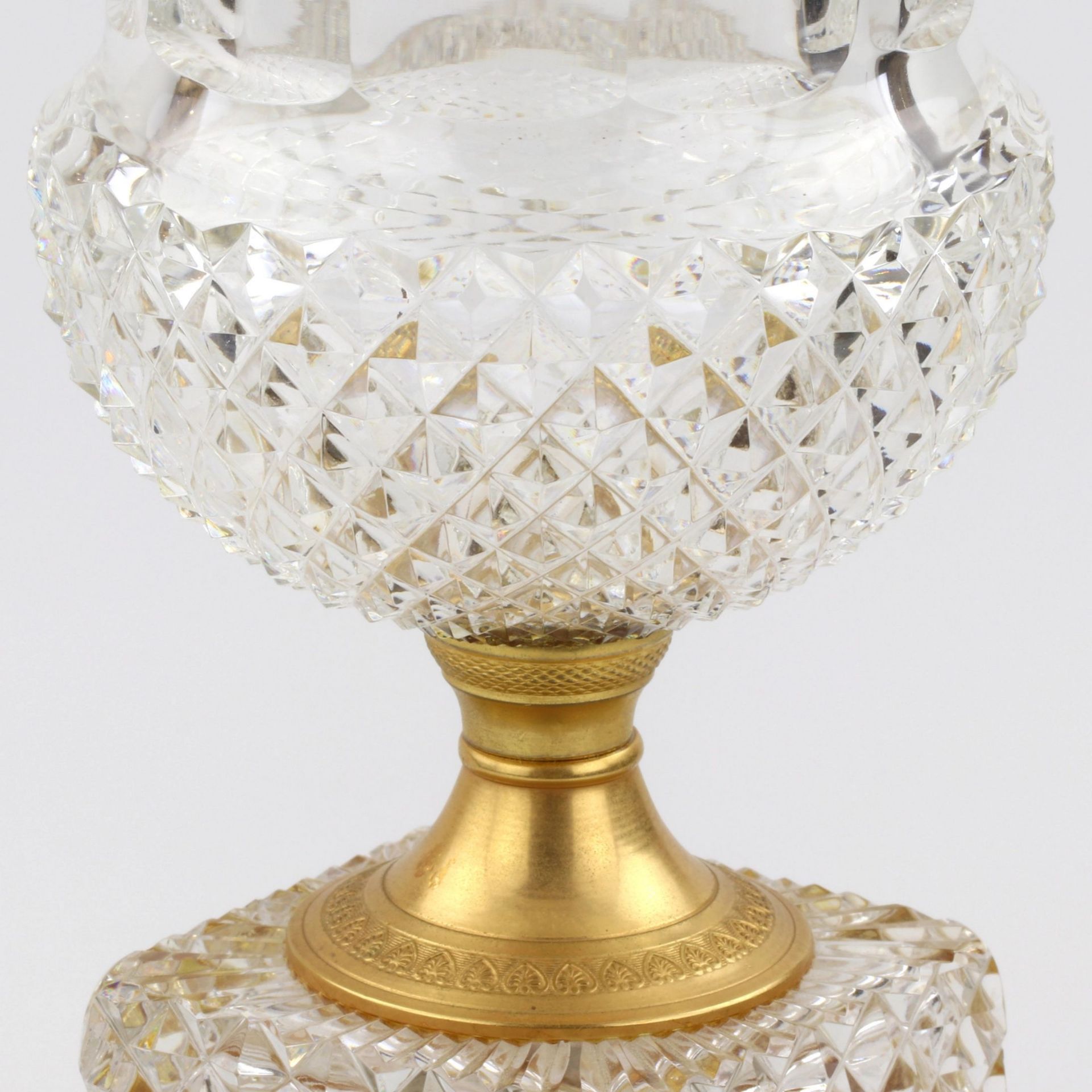 Crystal vase with gilded bronze. - Bild 4 aus 5