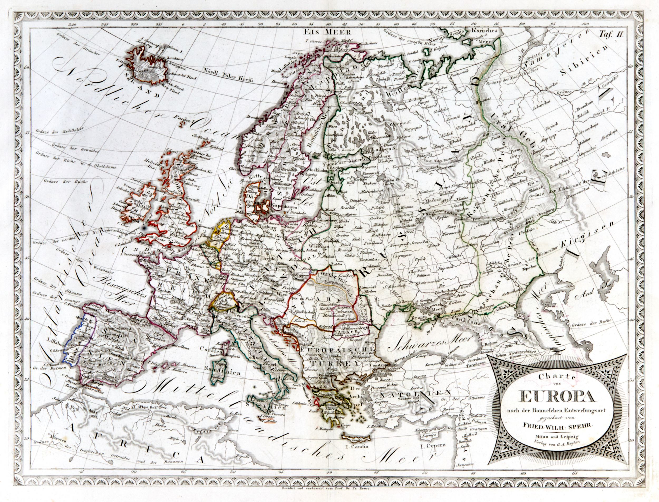 German atlas of world maps of 1845 Die Karten. - Image 2 of 7