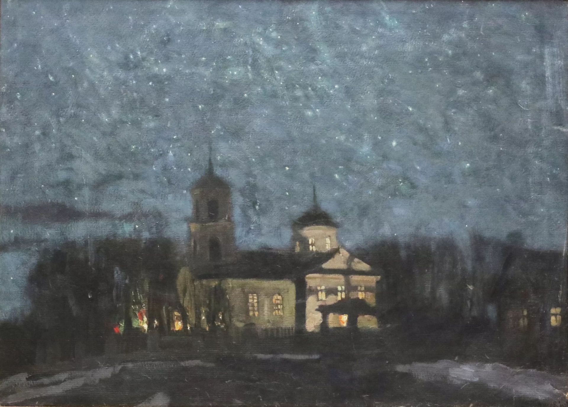 Stanislav Zhukovsky. Night landscape. Starry sky. - Bild 2 aus 4