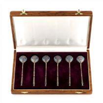 A set of Grachev`s teaspoons in their own case.