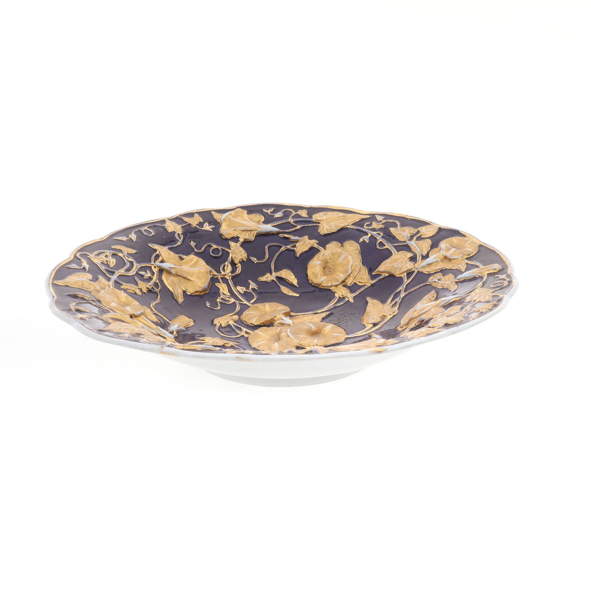 Cobalt blue and gold porcelain dish. Meissen. 20th century. - Image 2 of 4